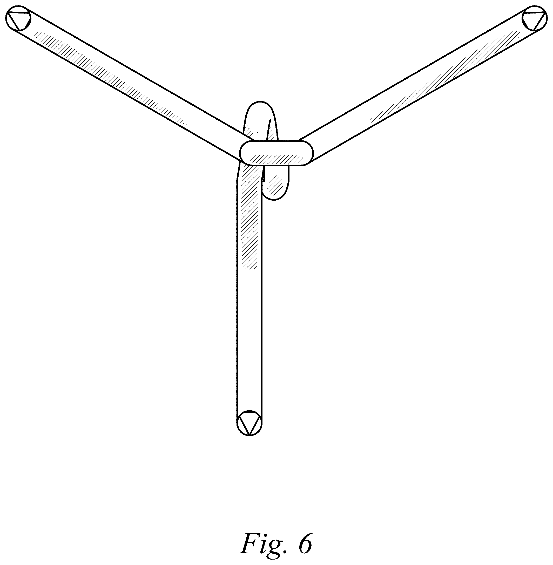 Patent USD1001957 Figure 6 – Fishing treble hook with release eye