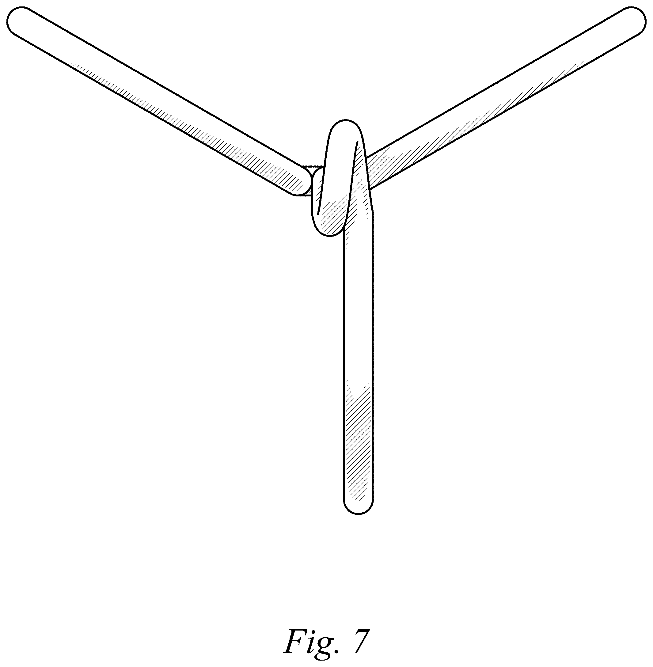 Patent USD1001957 Figure 7 – Fishing treble hook with release eye