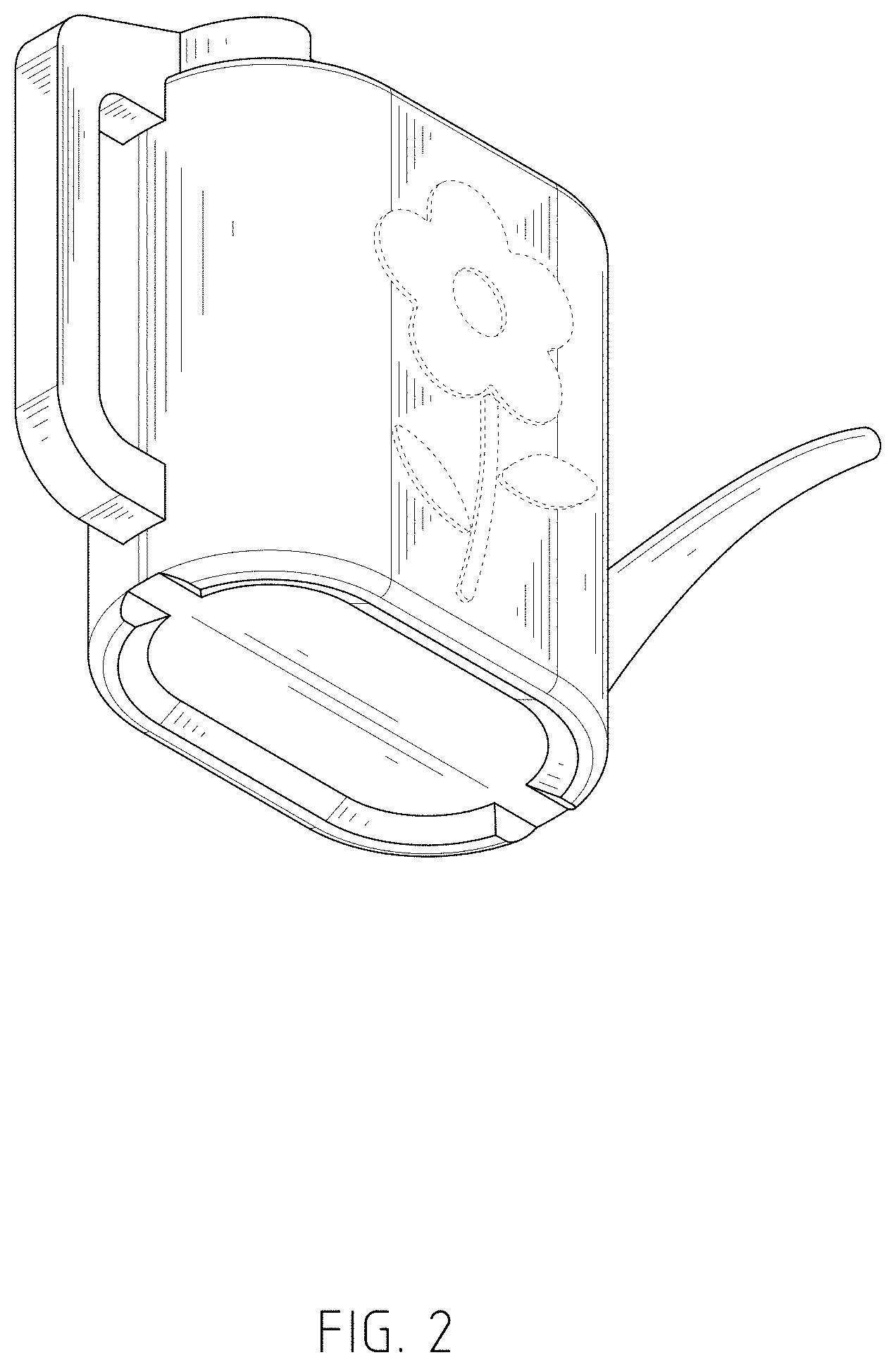 Patent USD1001963 Figure 2 – Watering can
