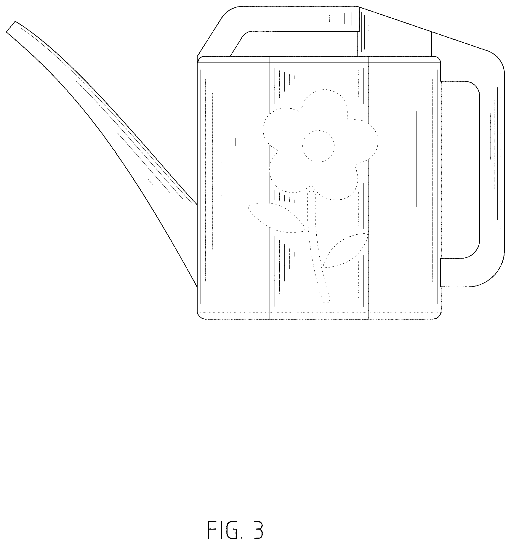 Patent USD1001963 Figure 3 – Watering can