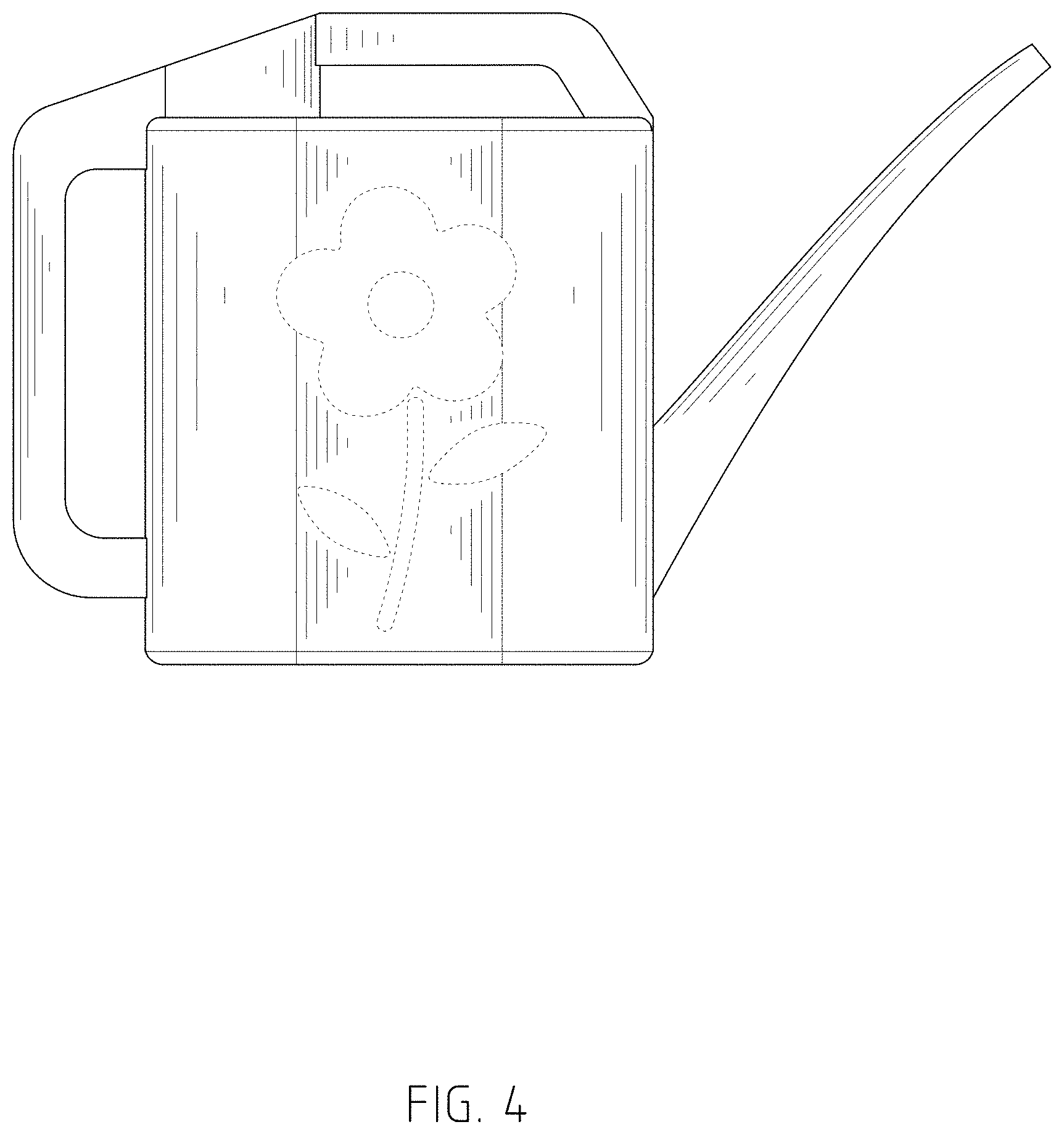 Patent USD1001963 Figure 4 – Watering can
