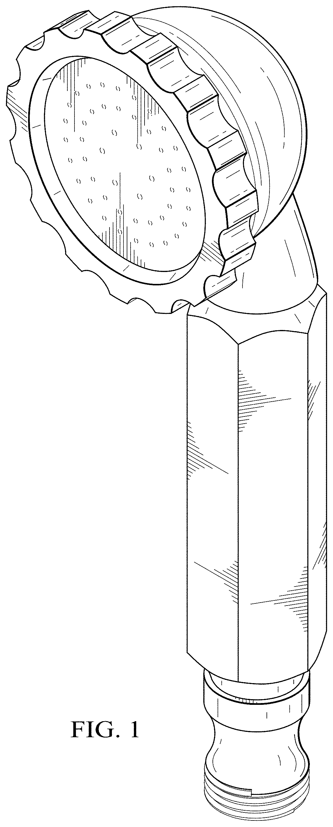 Patent USD1001970 Figure 1 – Handheld shower head