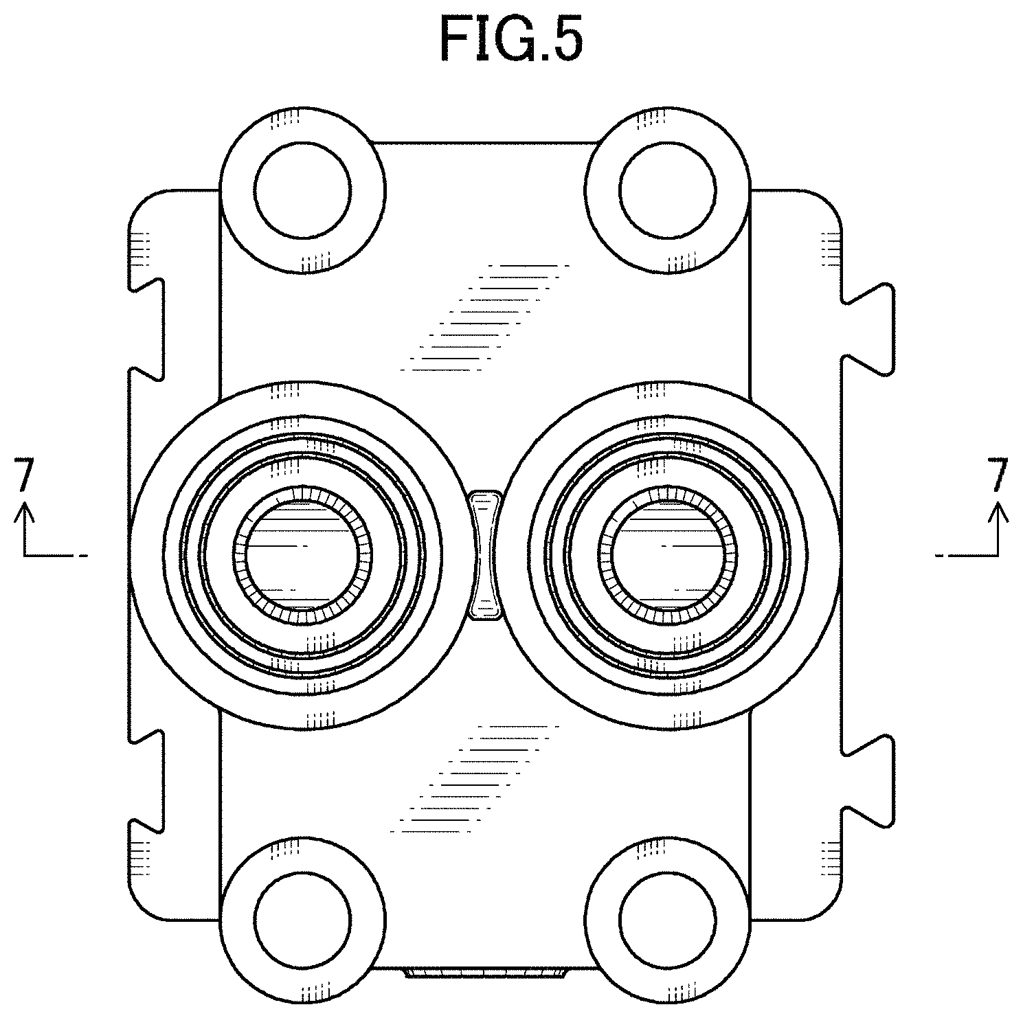 Patent USD1001972 Figure 5 – Fluid block