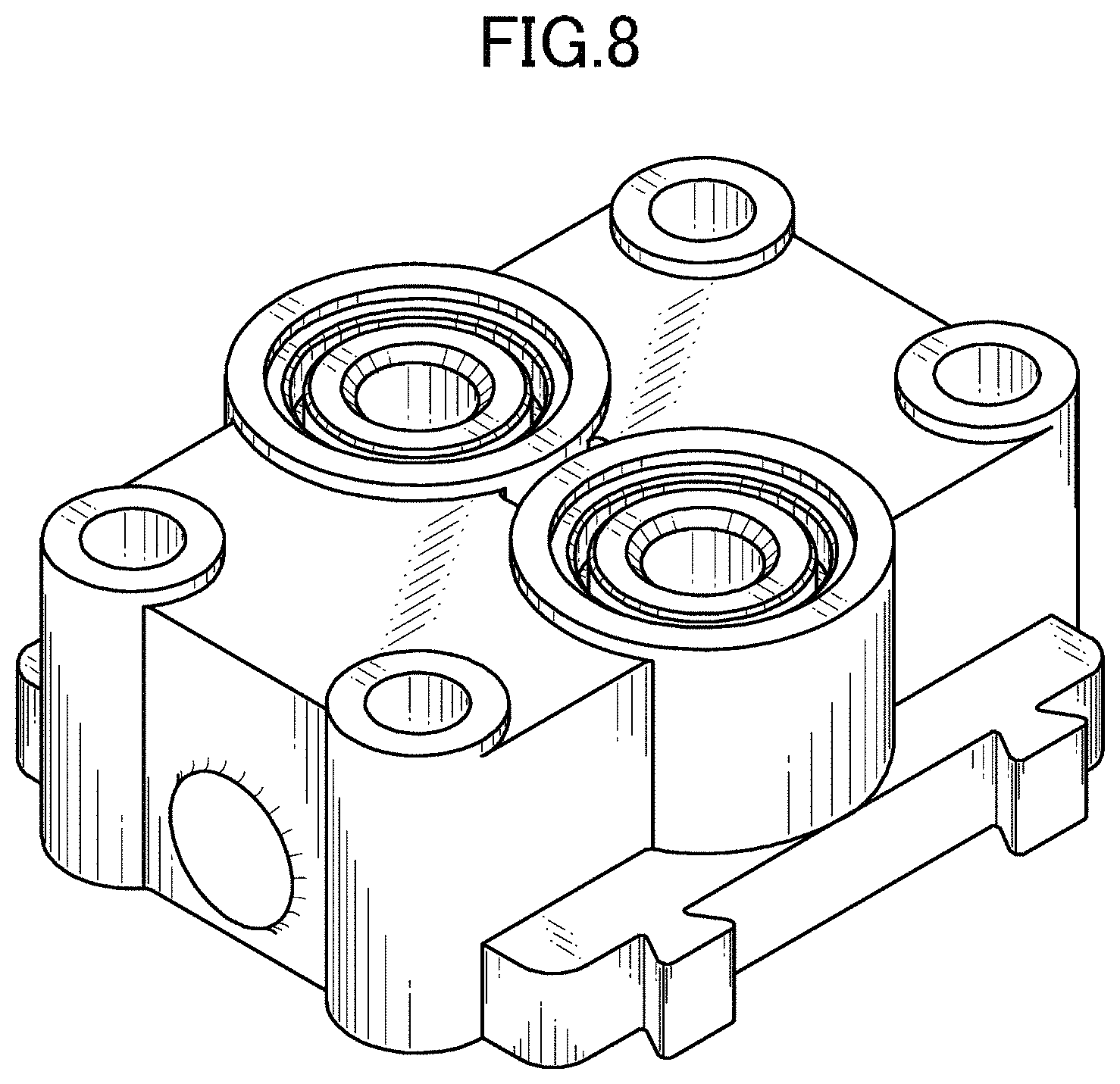 Patent USD1001972 Figure 8 – Fluid block