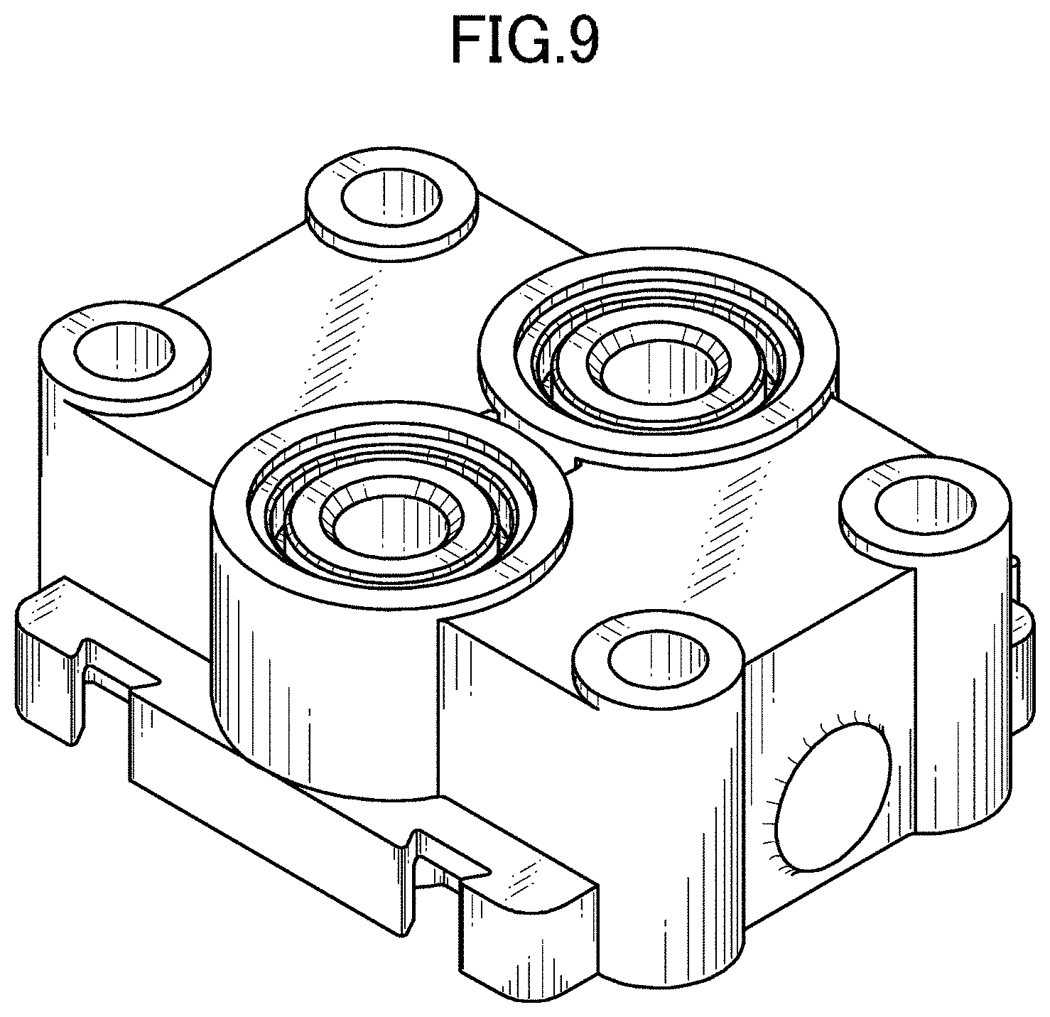 Patent USD1001972 Figure 9 – Fluid block