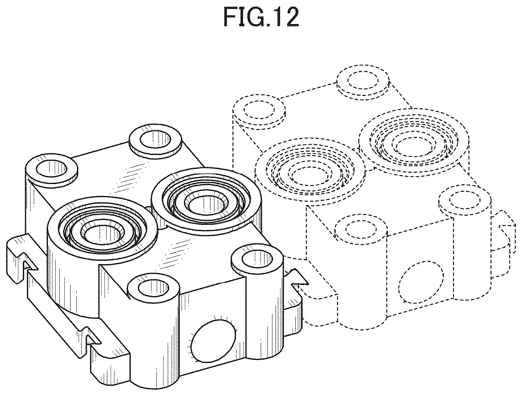 Patent USD1001972 Figure 12 – Fluid block