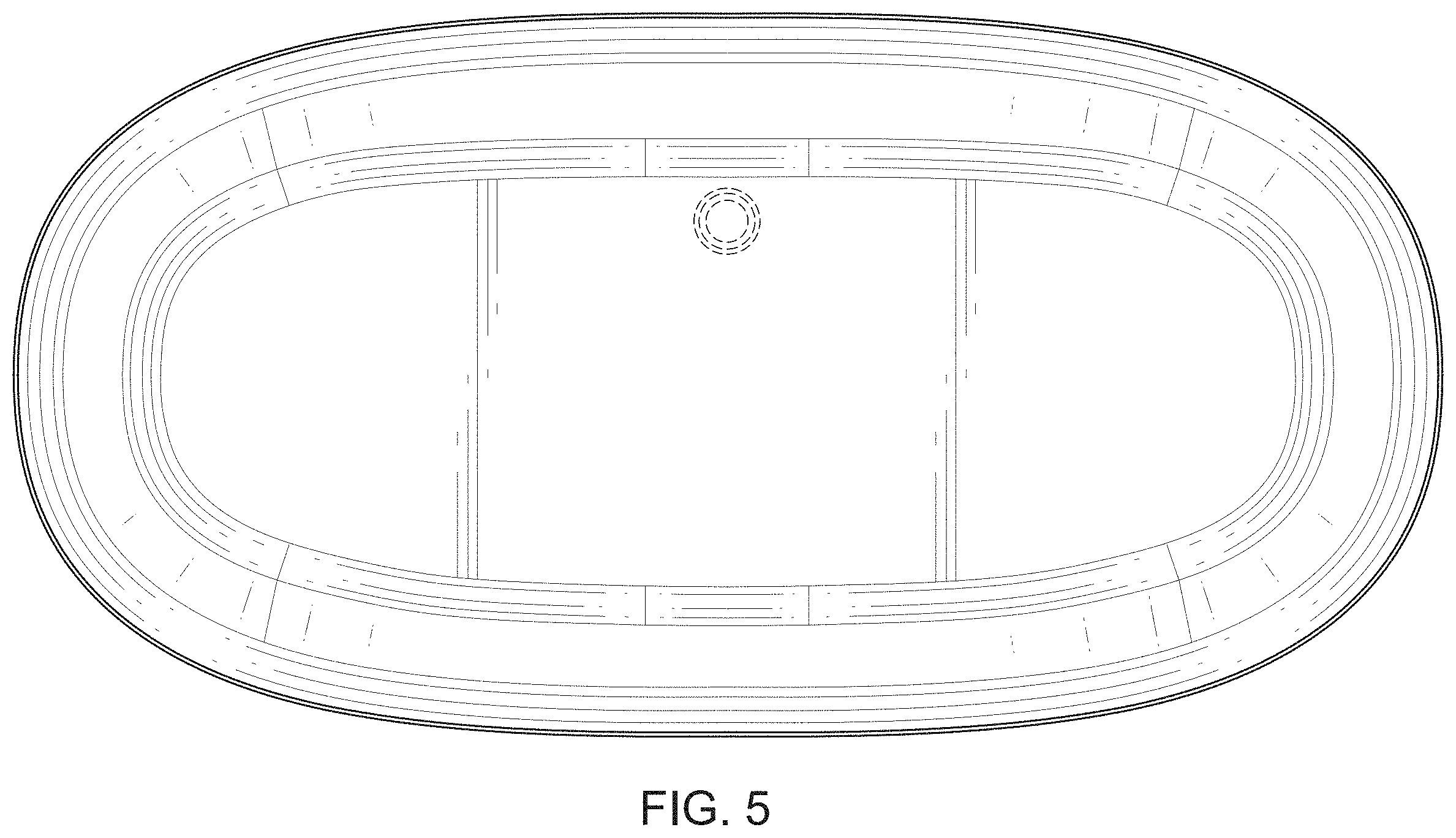 Patent USD1001982 Figure 5 – Bathtub
