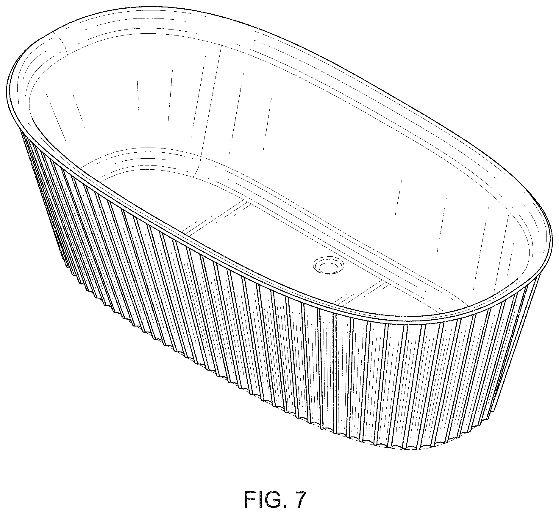 Patent USD1001982 Figure 7 – Bathtub