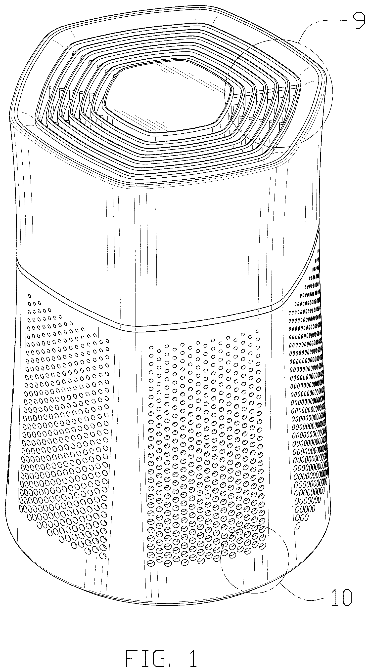 Patent USD1001988 Figure 1 – Air purifier