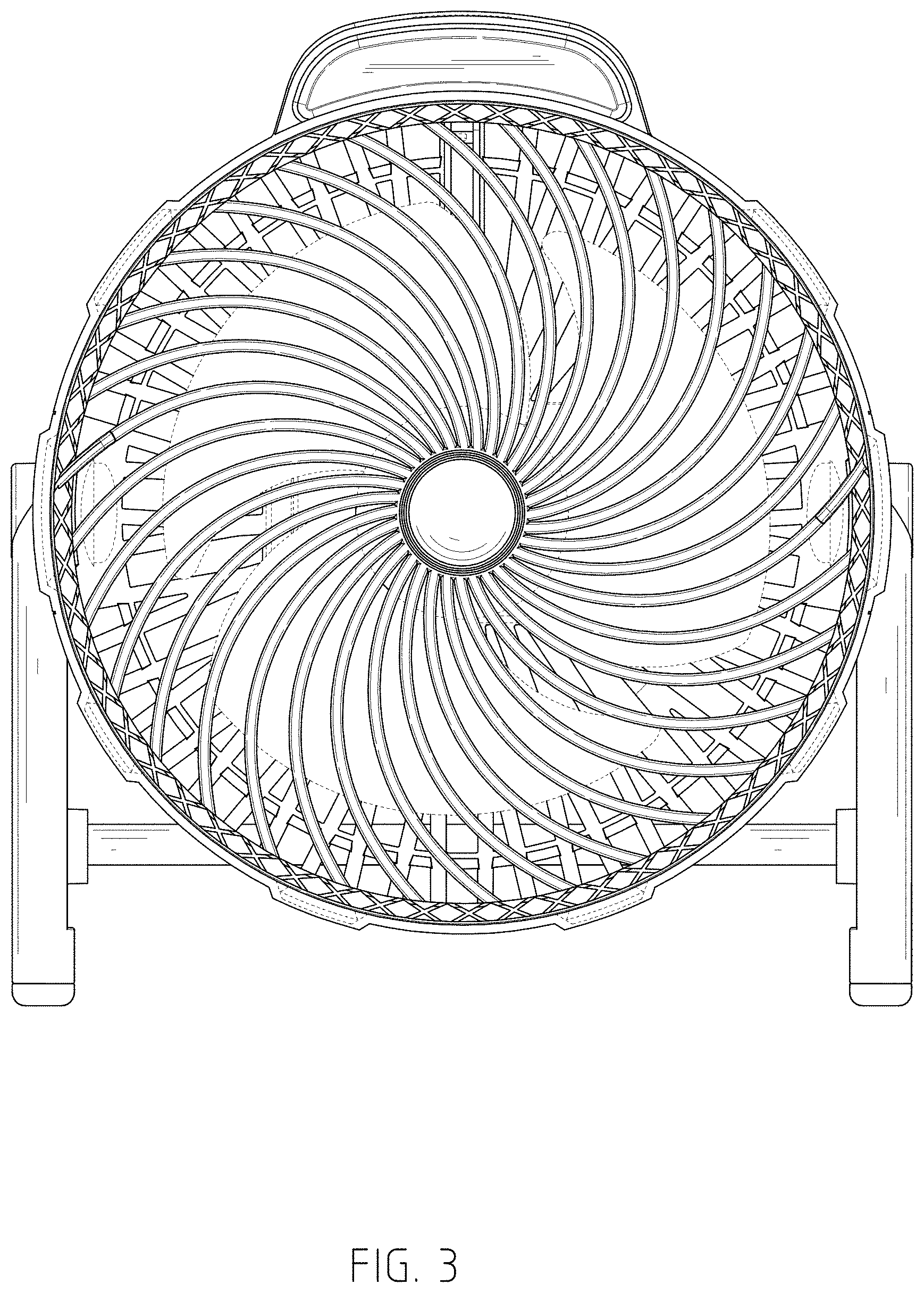 Patent USD1001992 Figure 3 – Outdoor fan