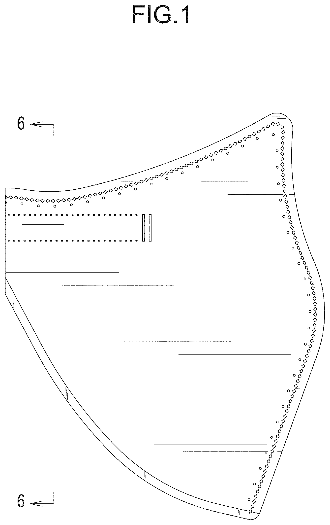 Patent USD1001999 Figure 1 – Face mask body