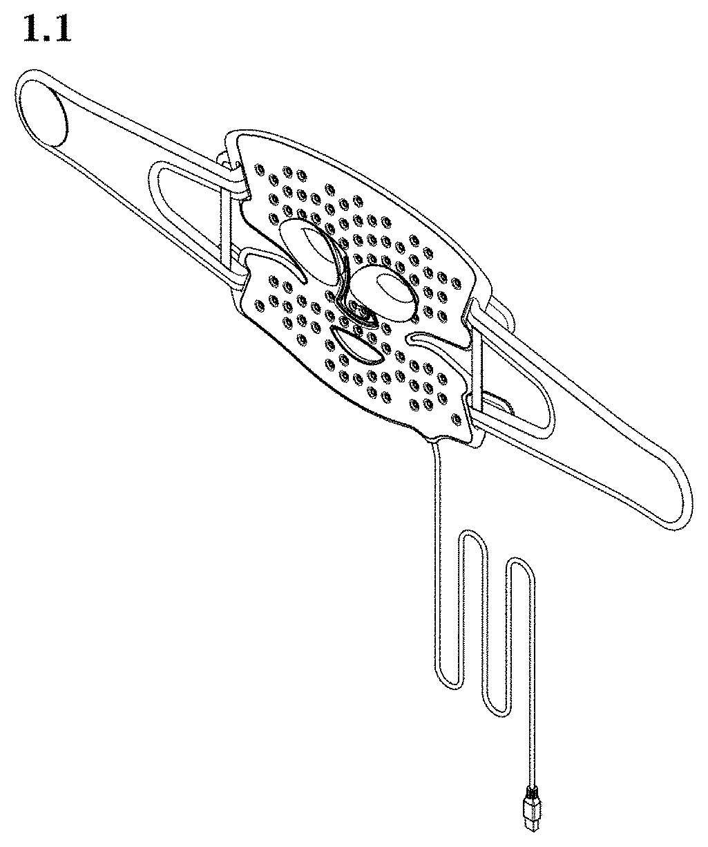 Patent USD1002023 Figure 1 – LED phototherapy mask