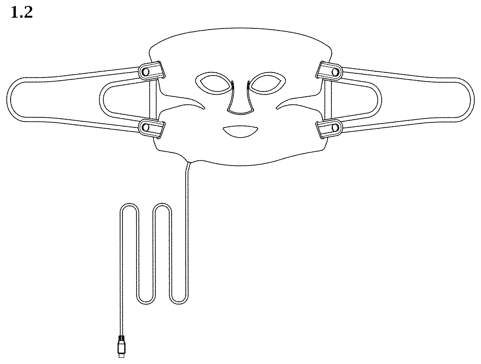 Patent USD1002023 Figure 2 – LED phototherapy mask