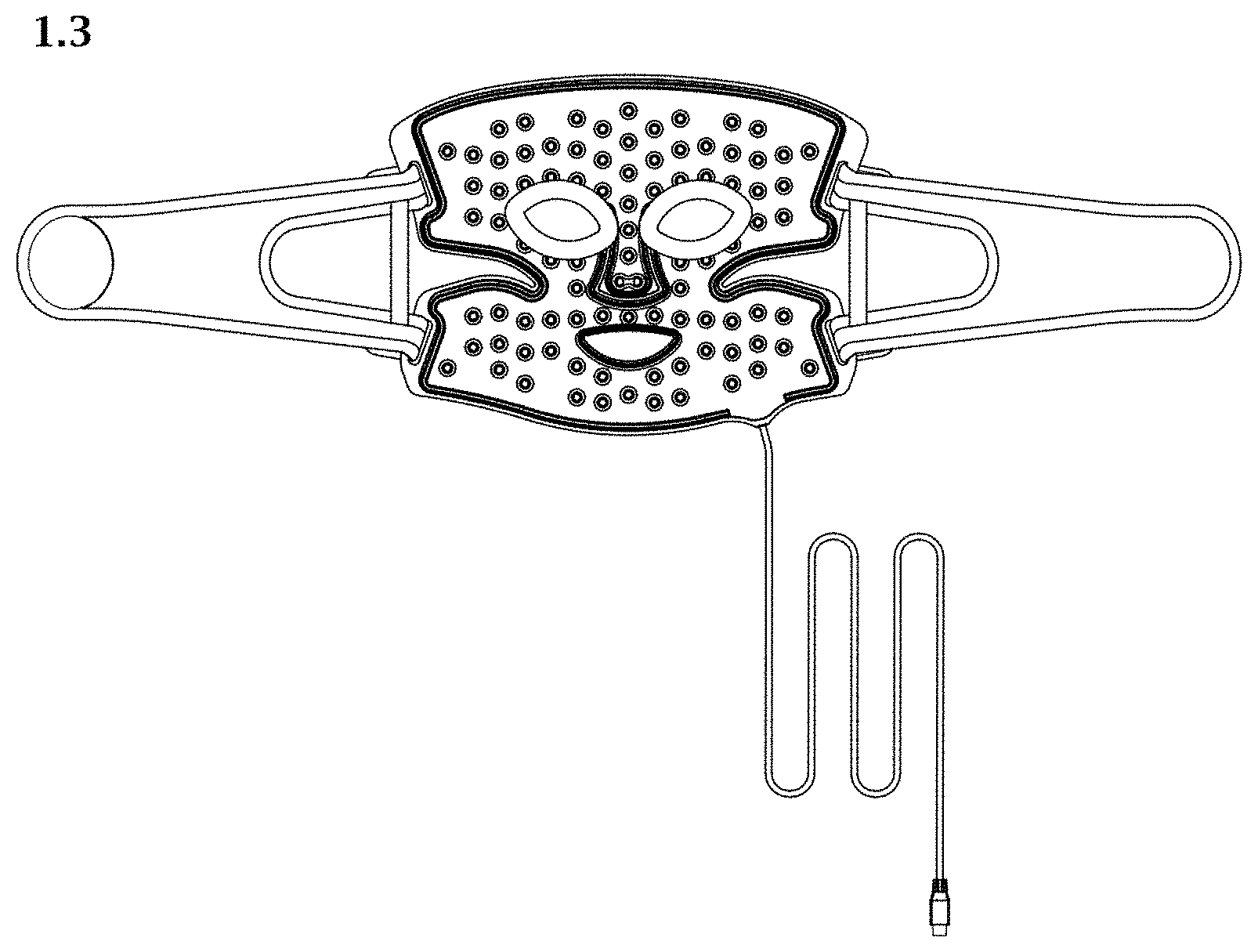 Patent USD1002023 Figure 3 – LED phototherapy mask