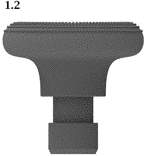 Patent USD1002027 Figure 2 – Massage head of the fascia gun