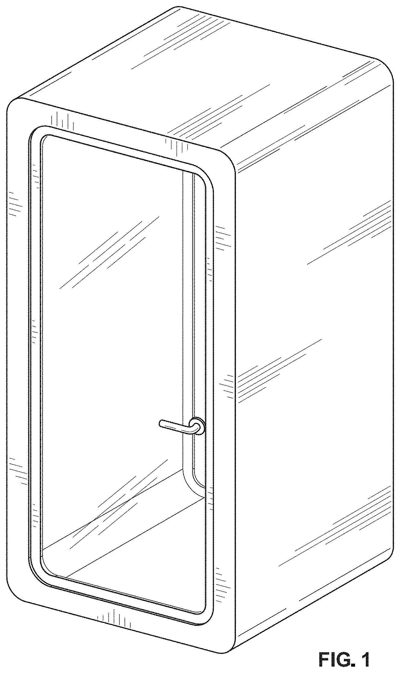 Patent USD1002030 Figure 1 – Privacy pod