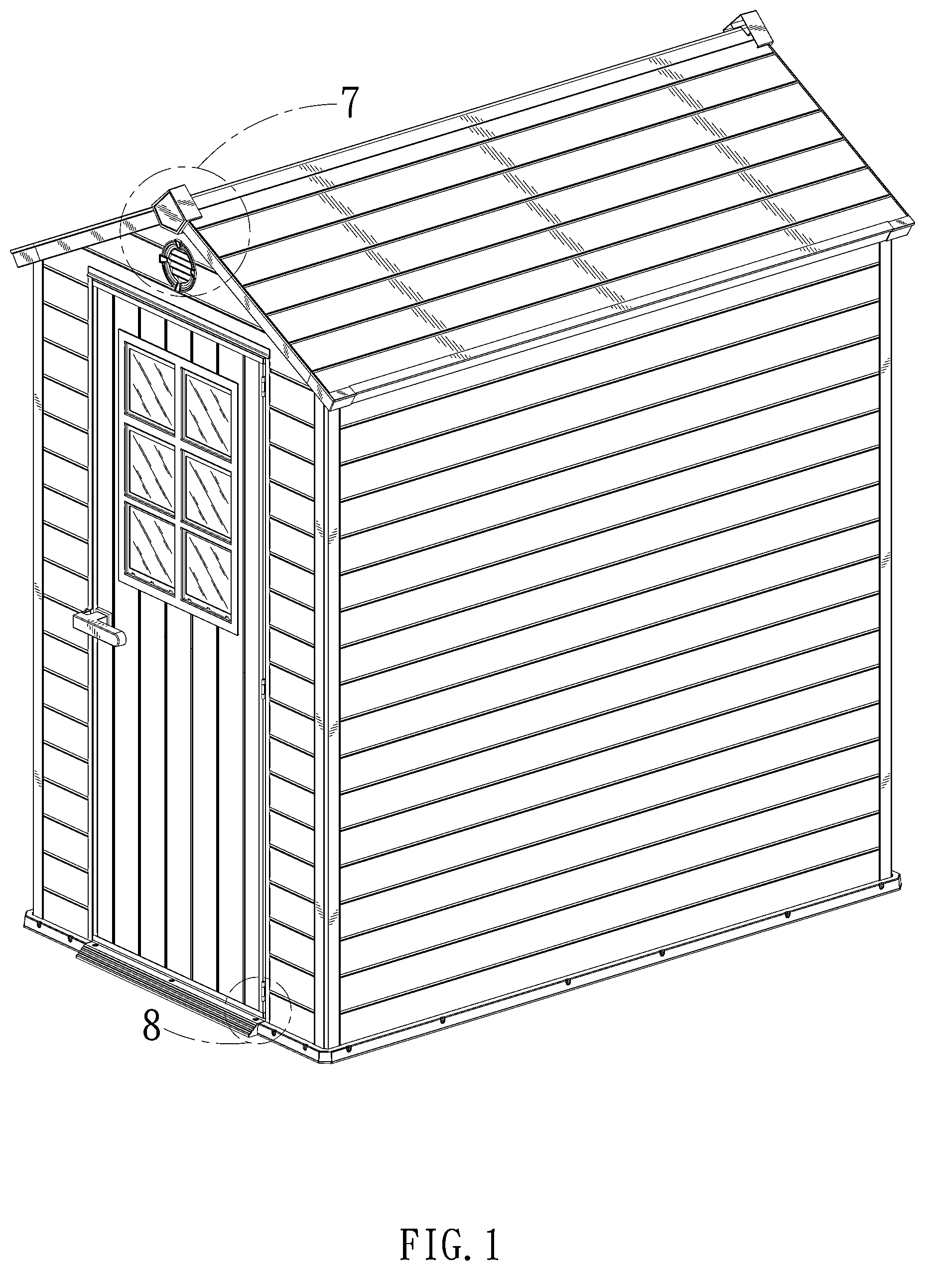 Patent USD1002031 Figure 1 – Shed