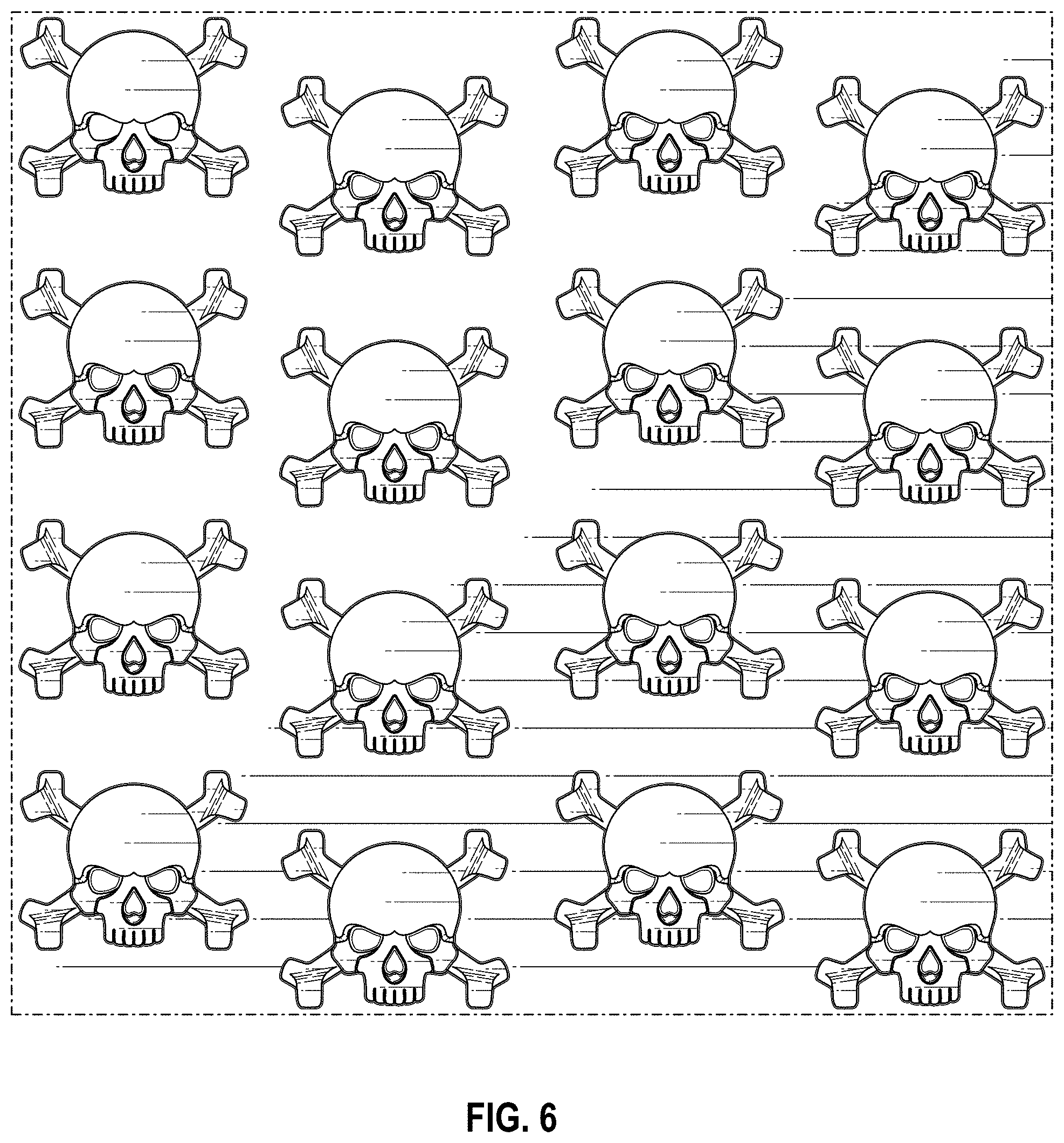 Patent USD1002034 Figure 3 – Plate with tread pattern