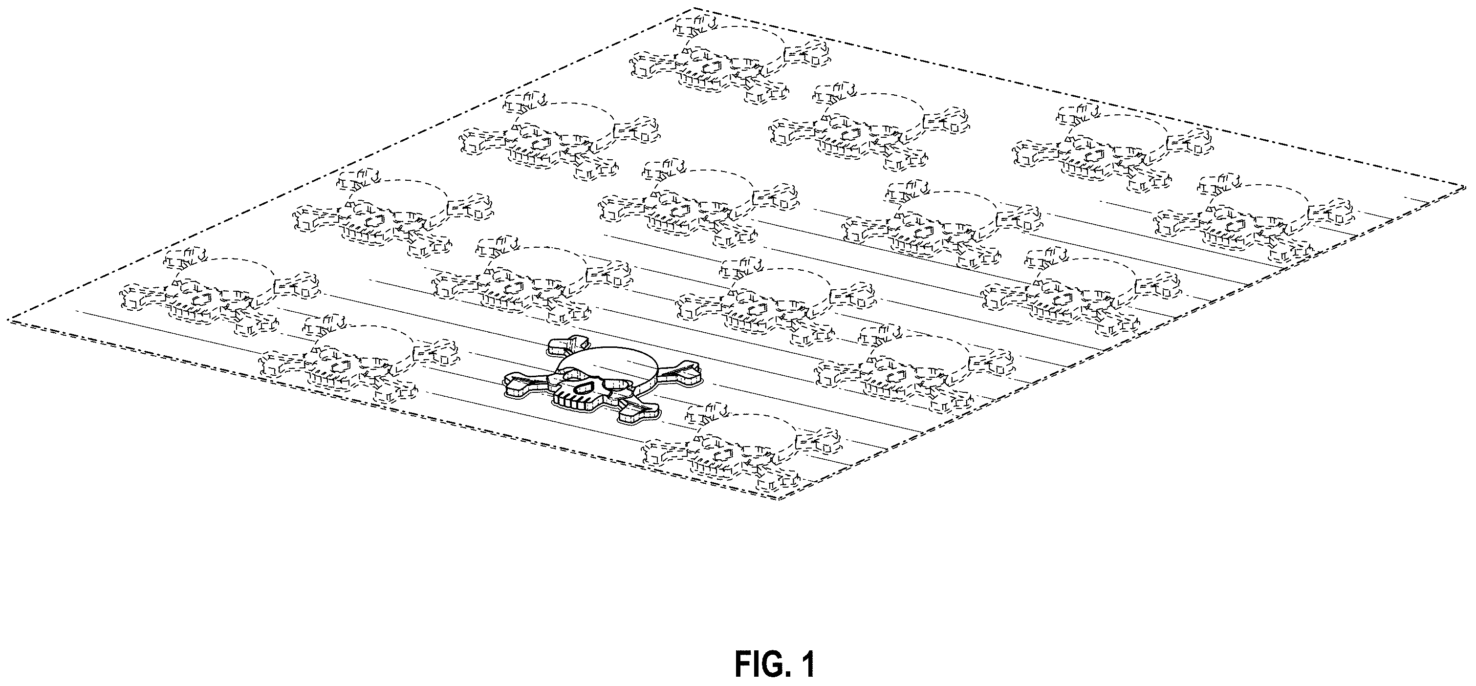 Patent USD1002035 Figure 1 – Plate with tread pattern