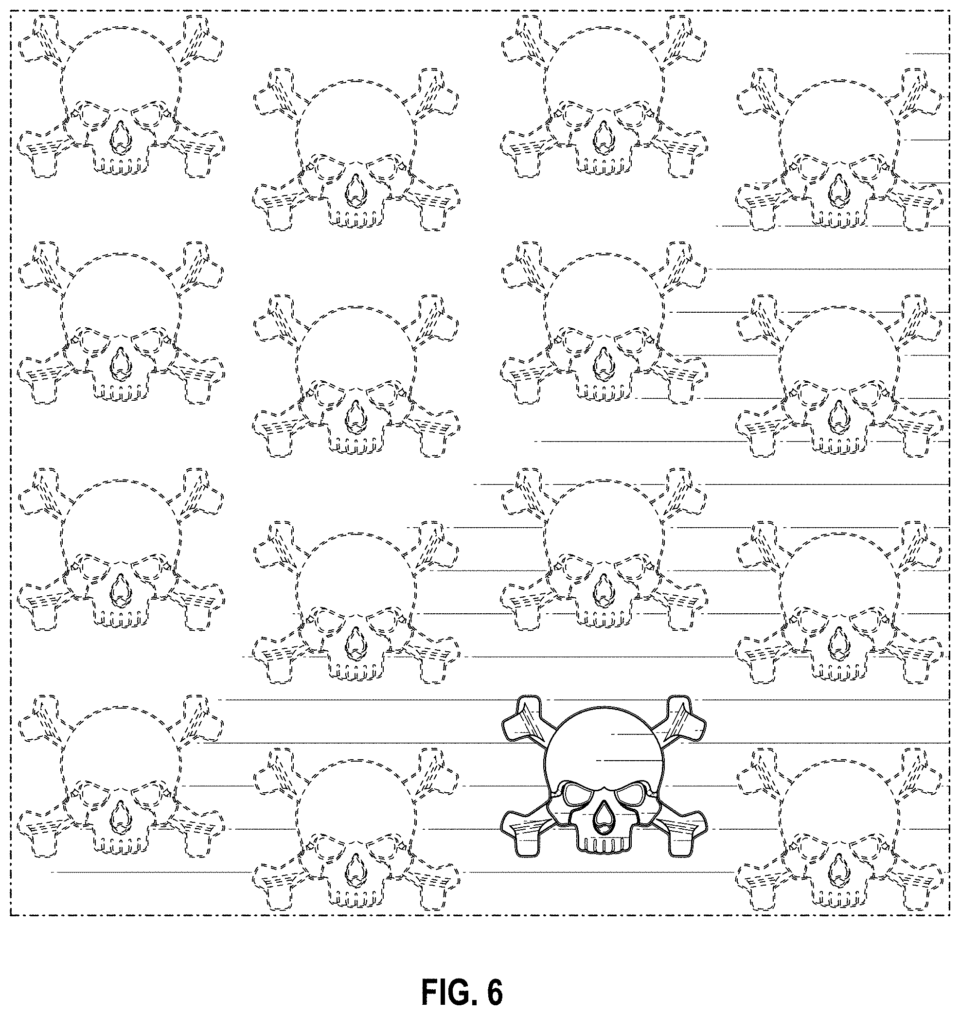 Patent USD1002035 Figure 3 – Plate with tread pattern
