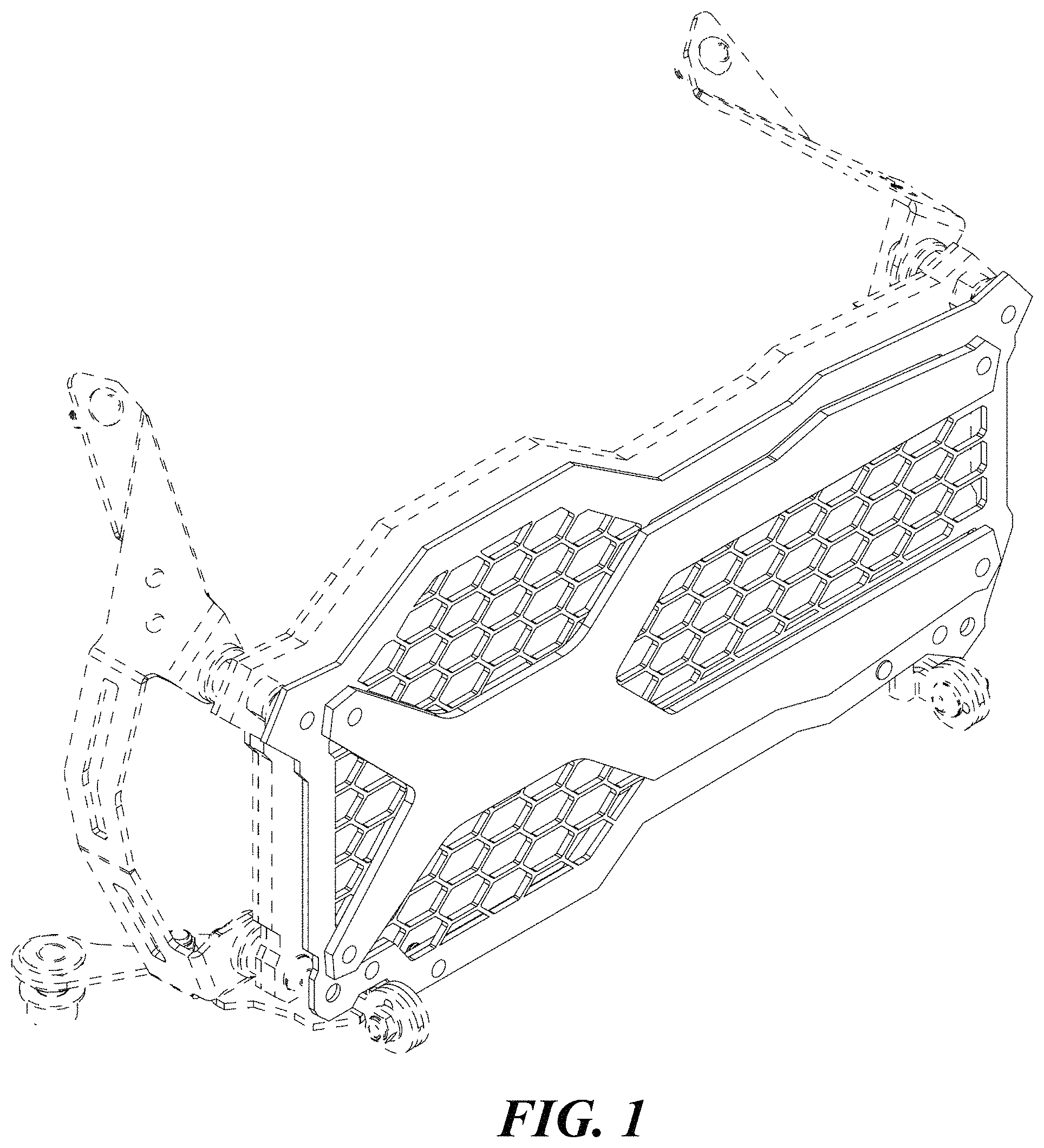 Patent USD1002042 Figure 1 – Mesh headlight cover