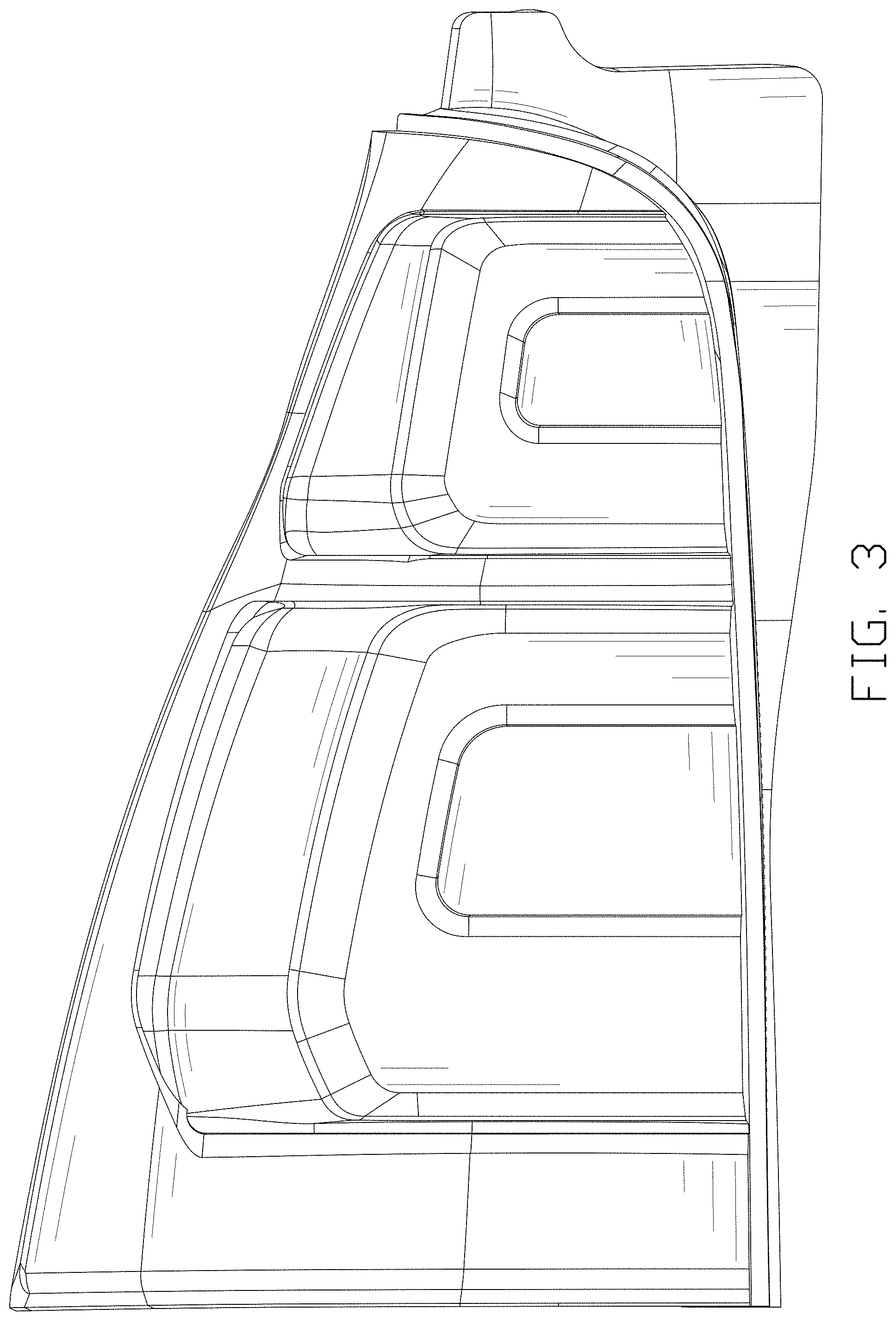 Patent USD1002043 Figure 3 – Taillight for a vehicle