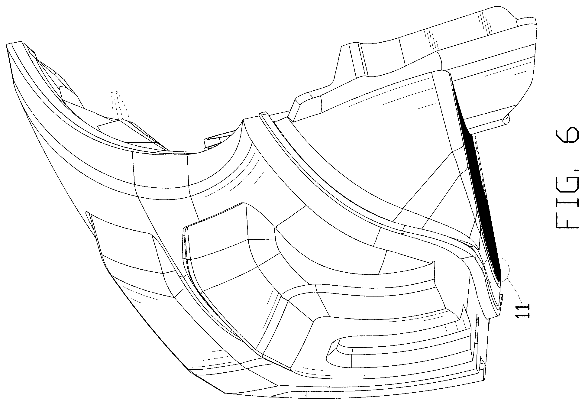 Patent USD1002043 Figure 6 – Taillight for a vehicle