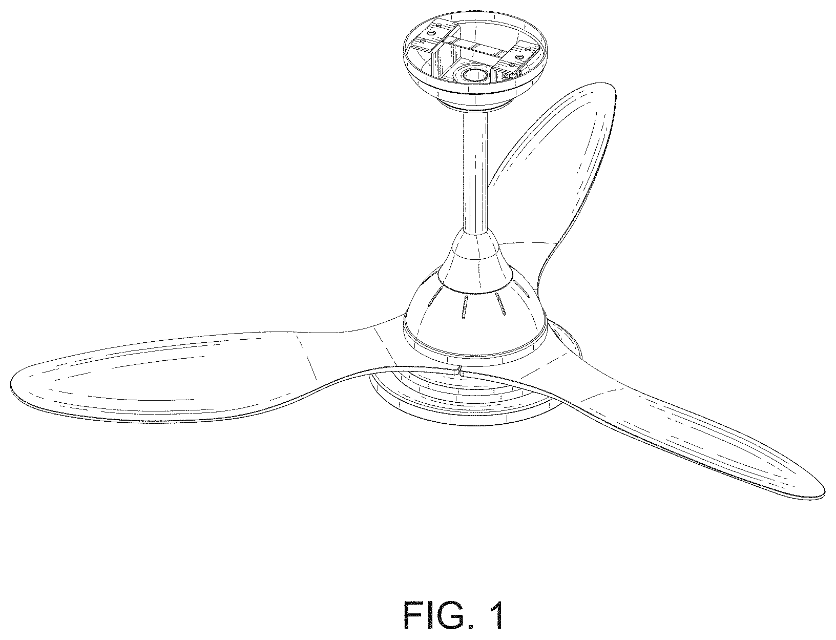 Patent USD1002048 — Ceiling fan lamp — Figure 1