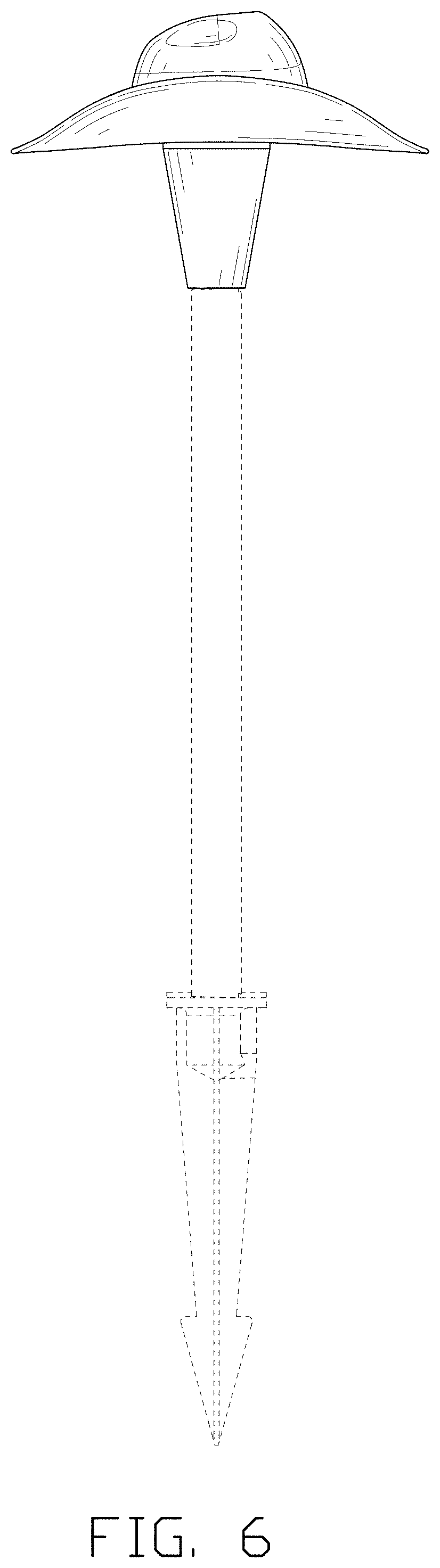 Patent USD1002052 Figure 6 – Landscape path lamp