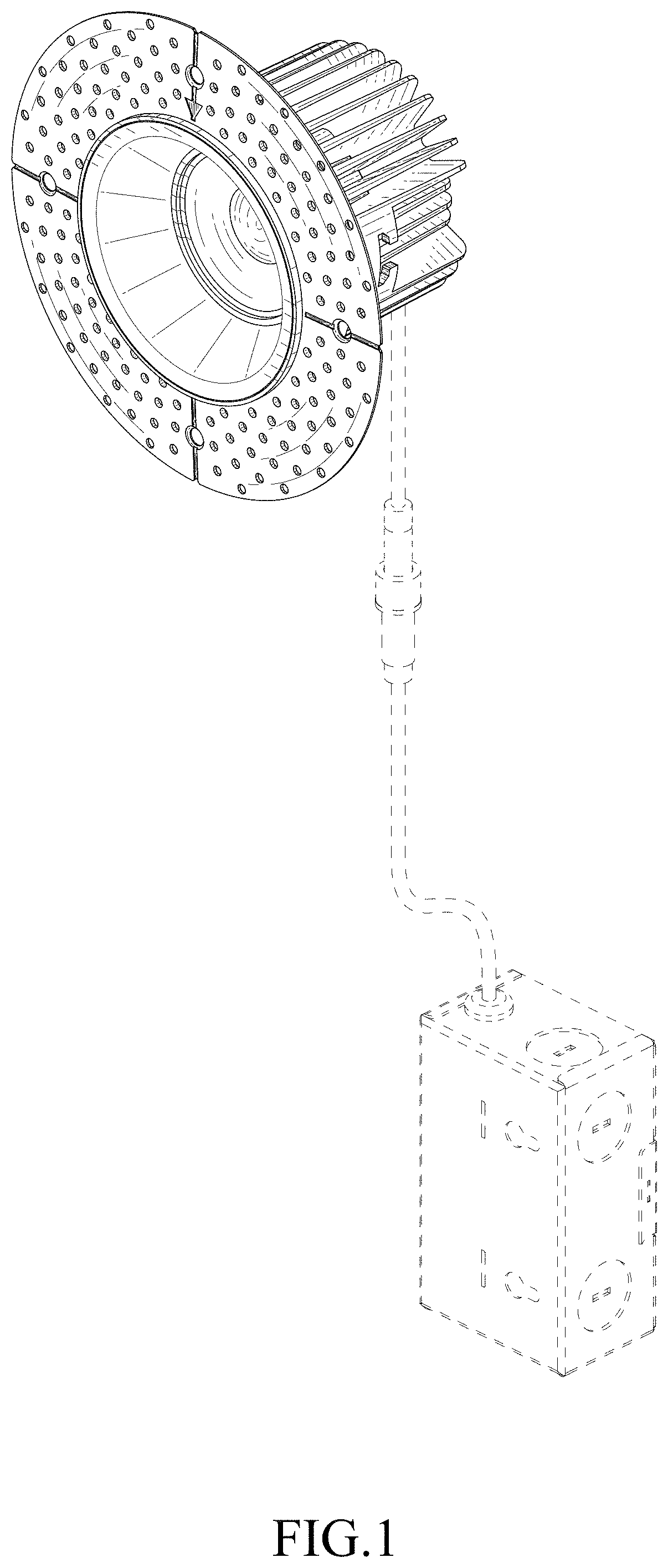 Patent USD1002057 Figure 1 – Down lamp
