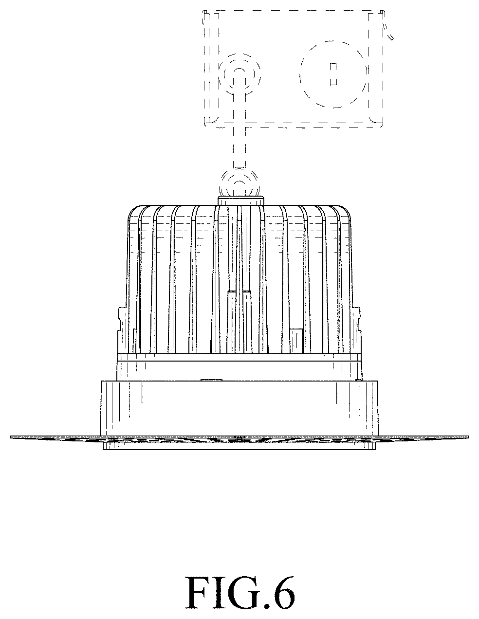 Patent USD1002057 Figure 6 – Down lamp