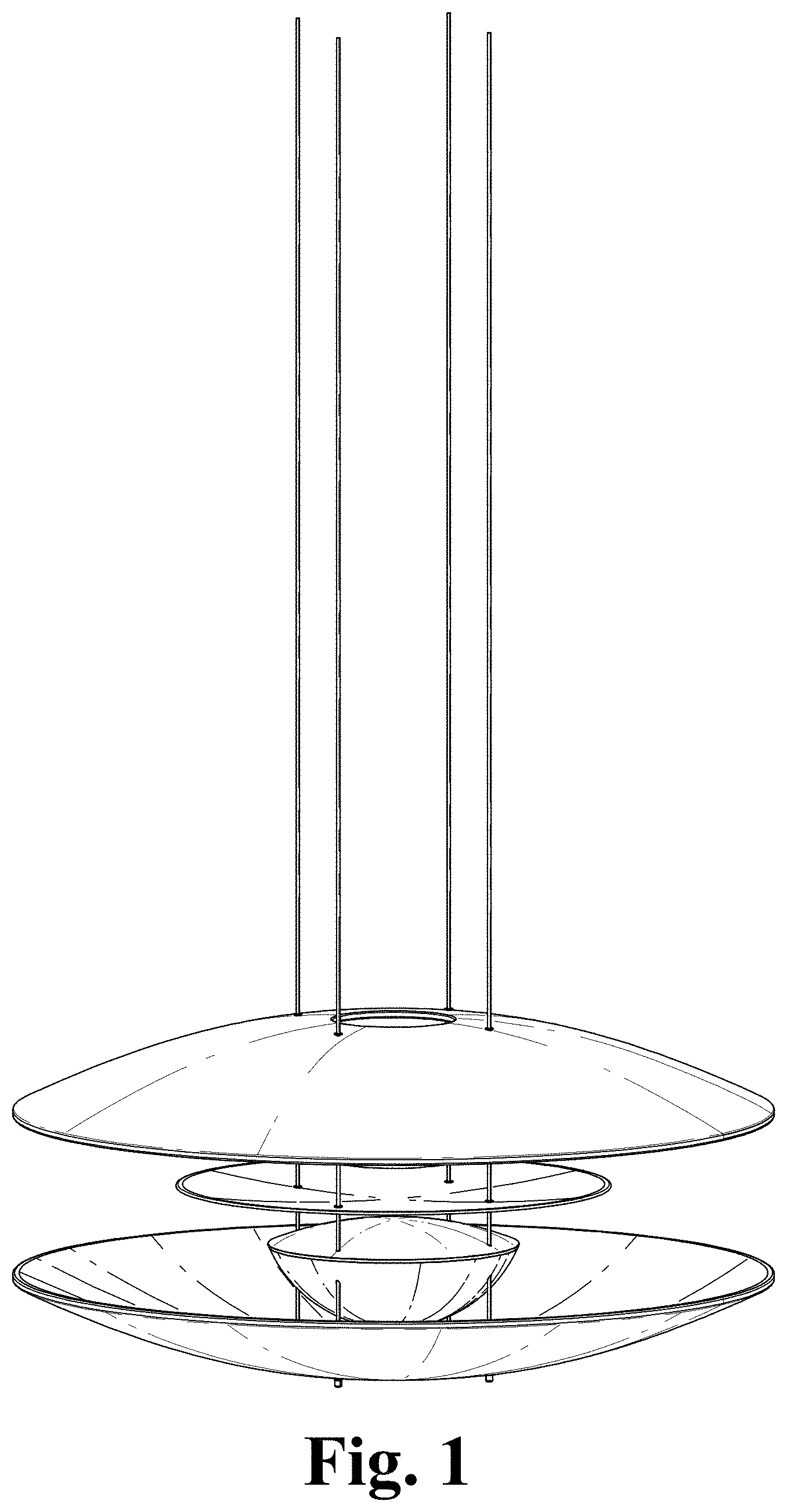 Patent USD1002065 Figure 1 – Suspension lighting fixture