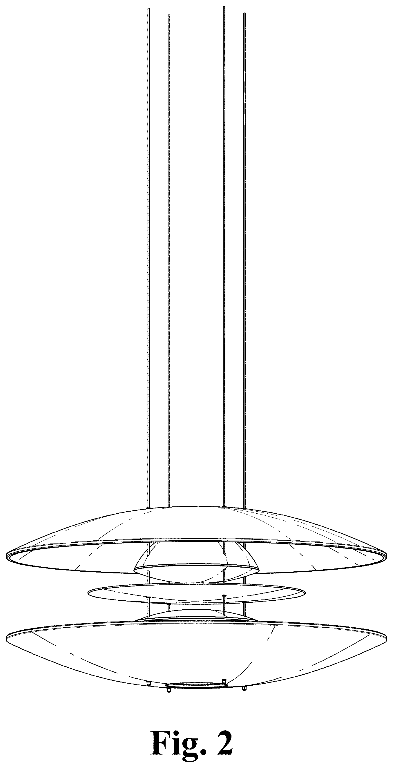 Patent USD1002065 Figure 2 – Suspension lighting fixture