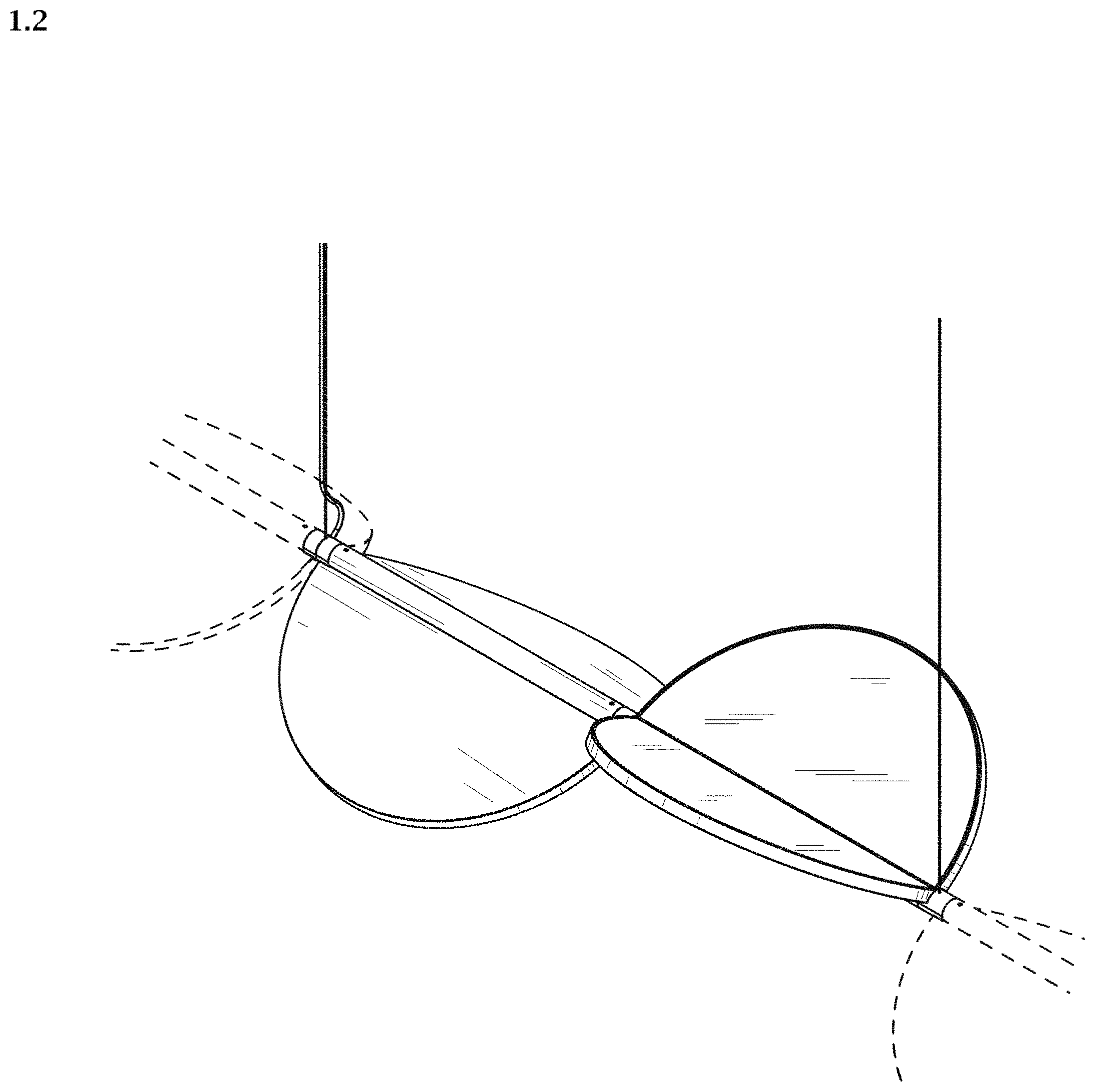 Patent USD1002068 Figure 2 – Portion of a suspension lamp