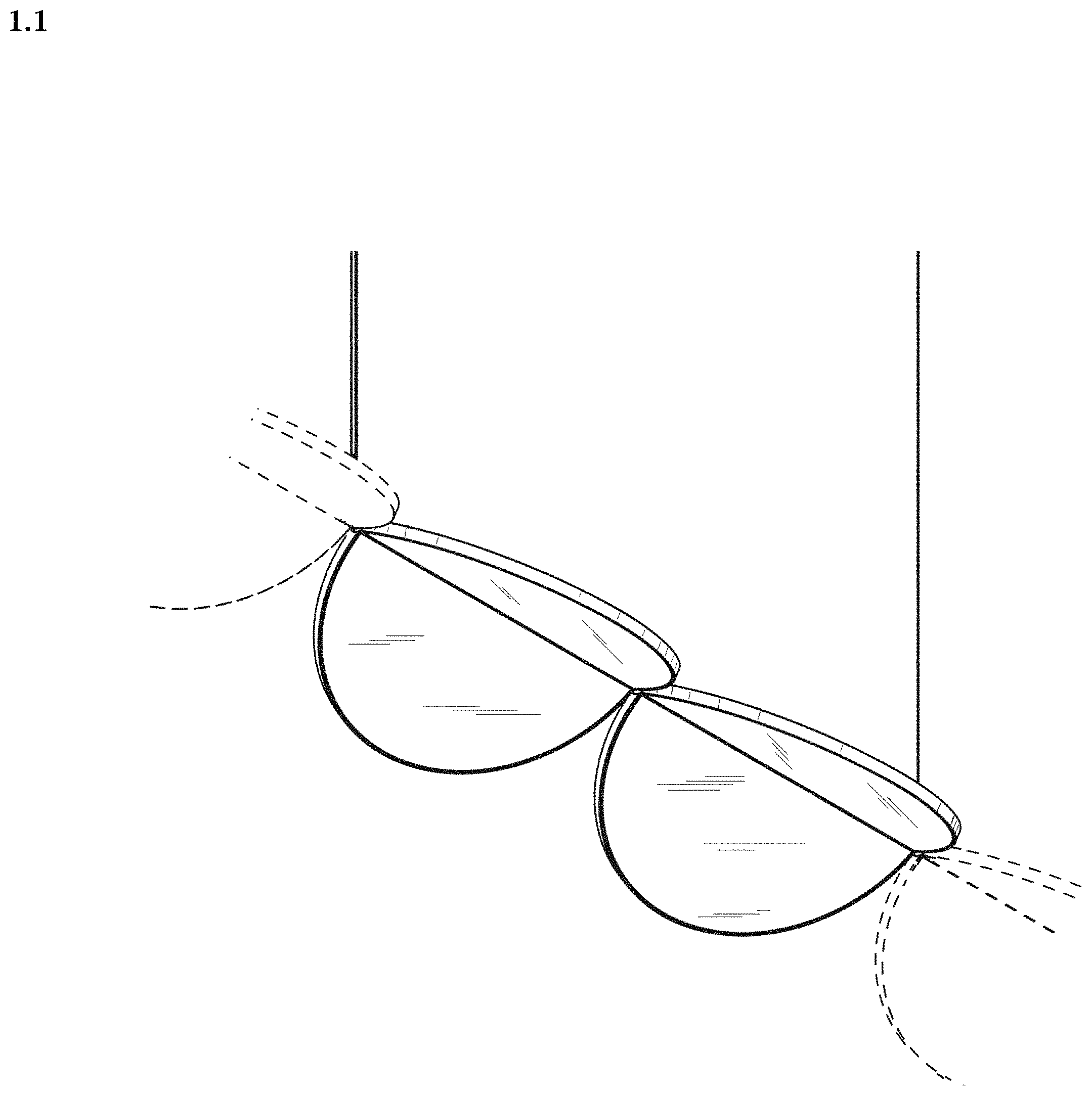 Patent USD1002069 Figure 1 – Portion of a suspension lamp