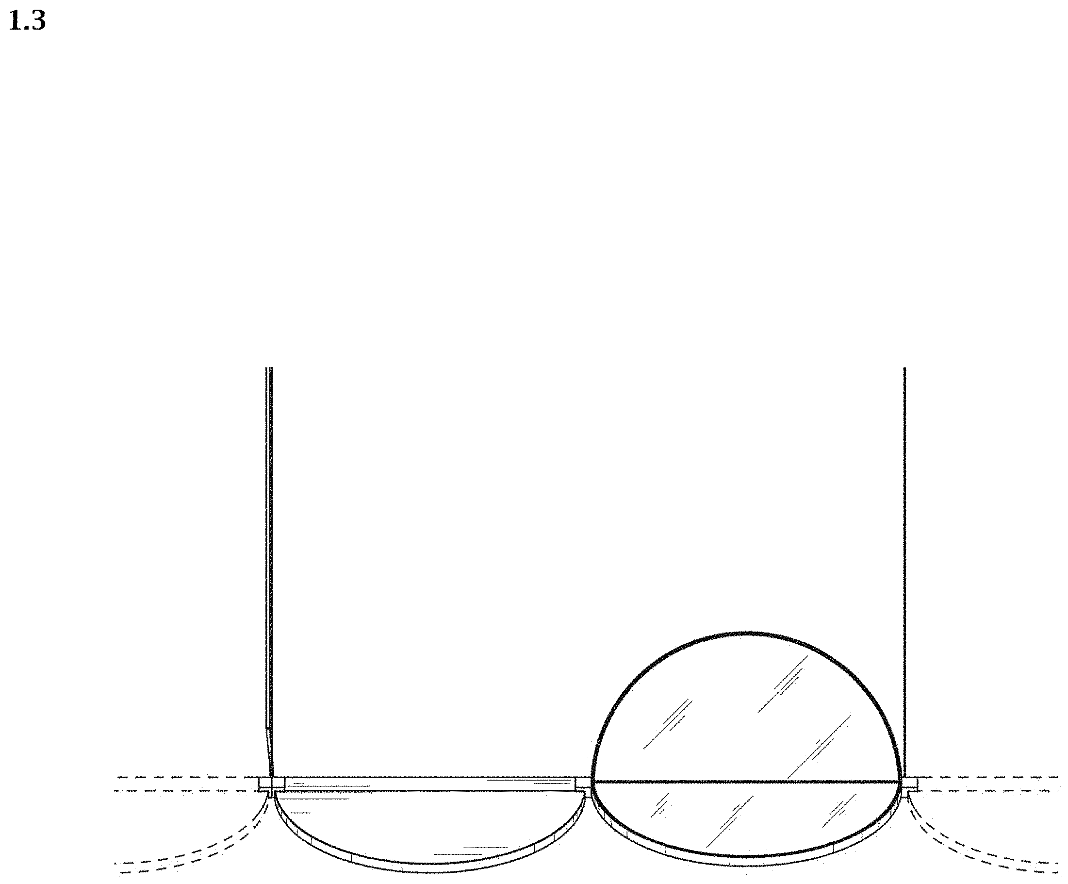Patent USD1002070 Figure 3 – Portion of a suspension lamp