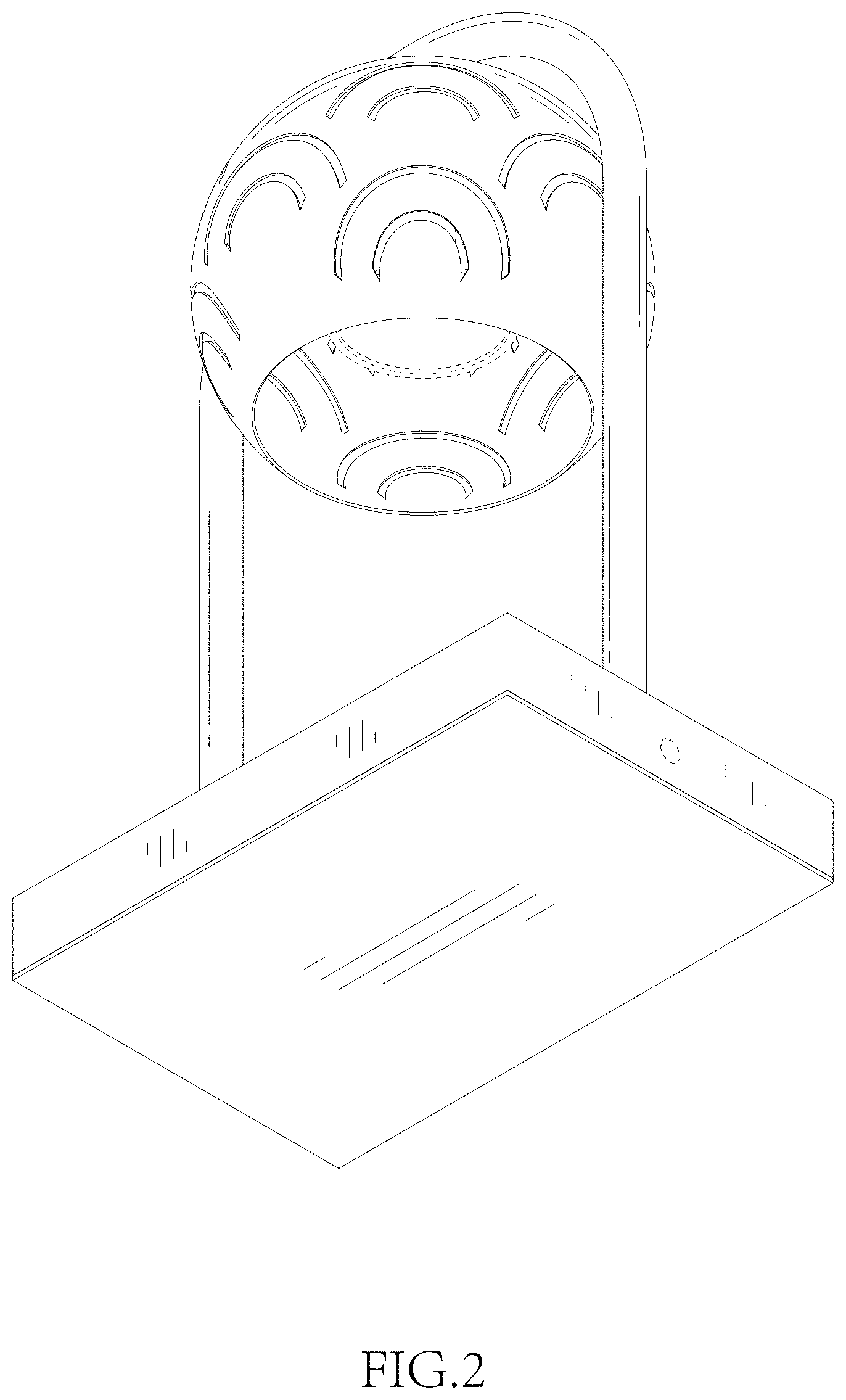 Patent USD1002072 Figure 2 – Wax melting lamp