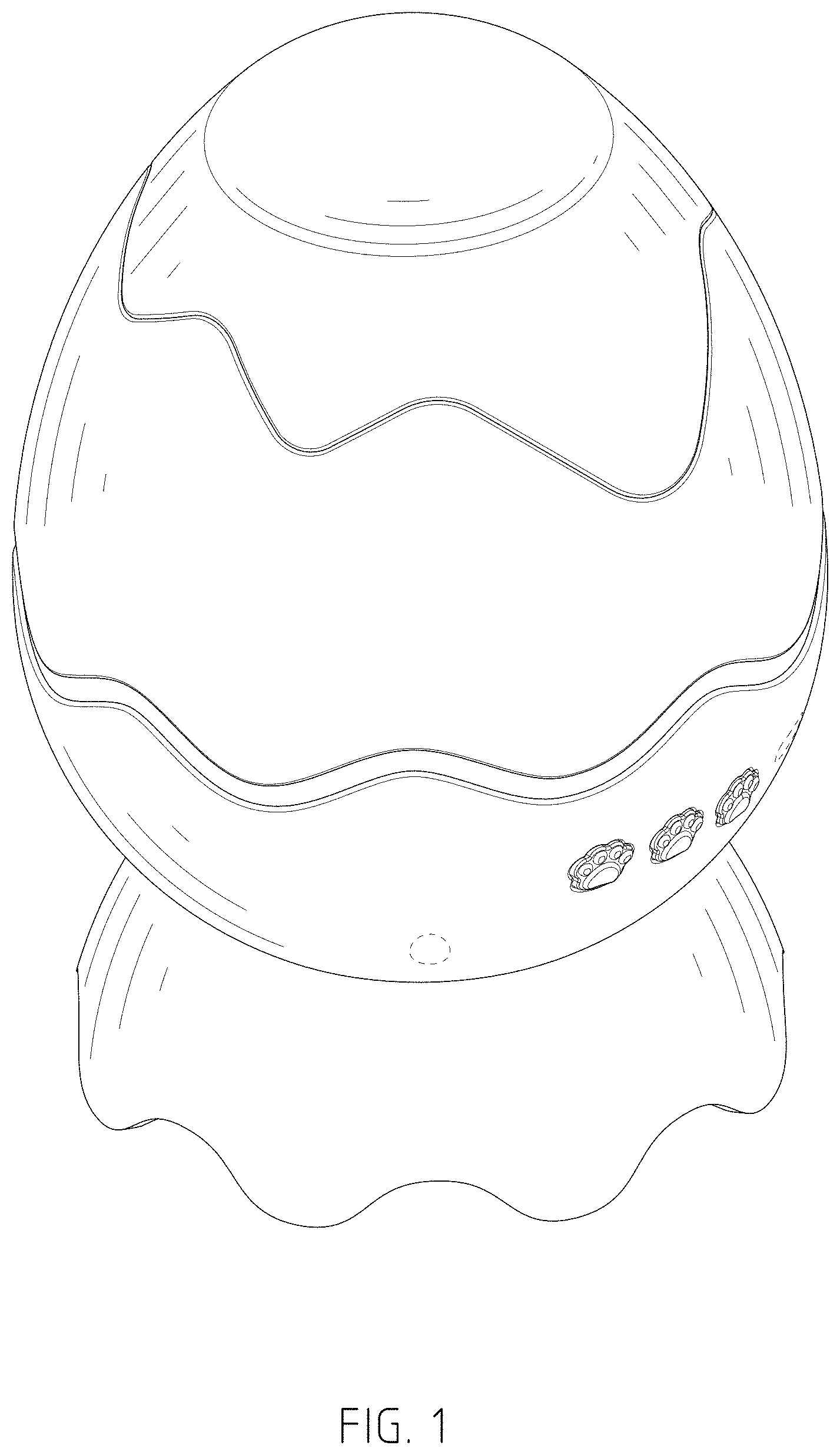 Patent USD1002077 Figure 1 – Projection lamp