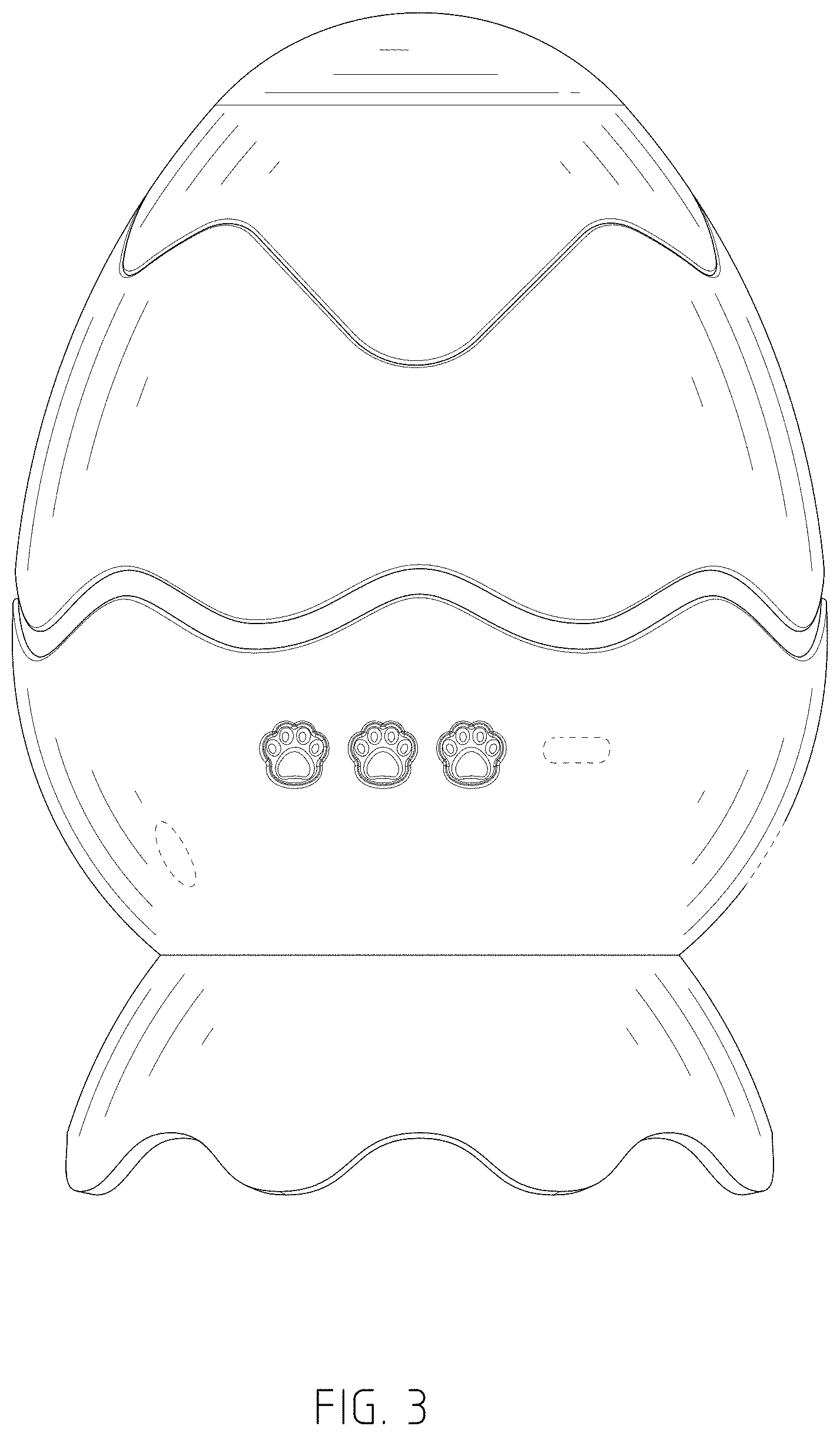 Patent USD1002077 Figure 3 – Projection lamp