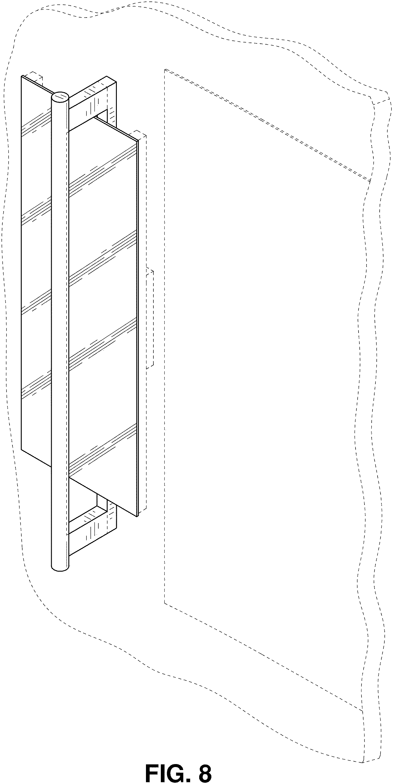 Patent USD1002086 Figure 4 – Mounting fixture for a light