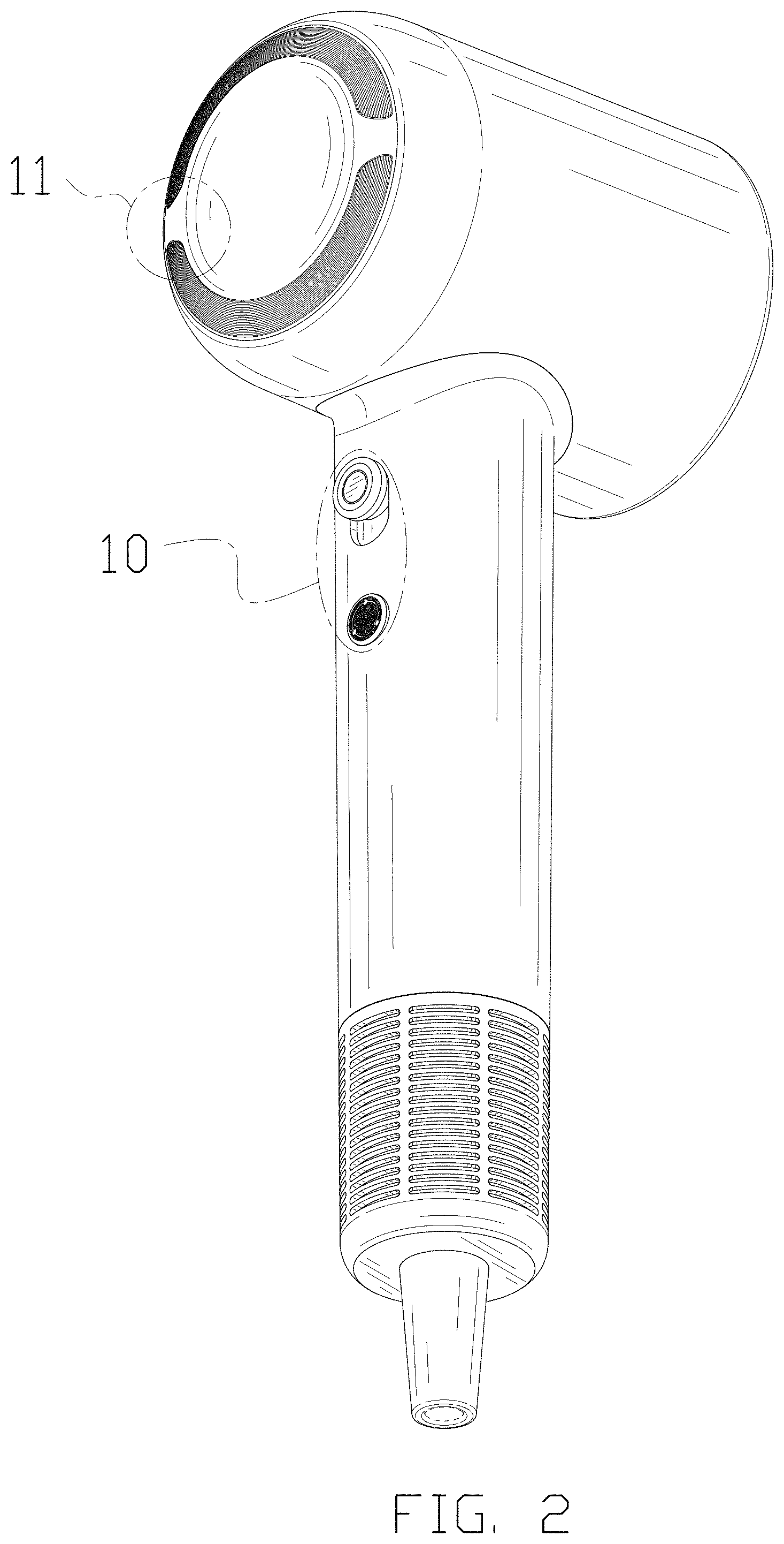 Patent USD1002103 Figure 2 – Hair dryer