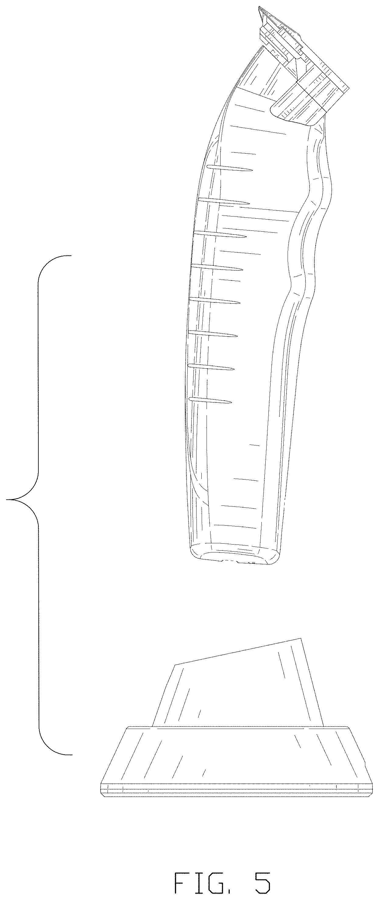 Patent USD1002106 Figure 5 – Combined hair trimmer with base