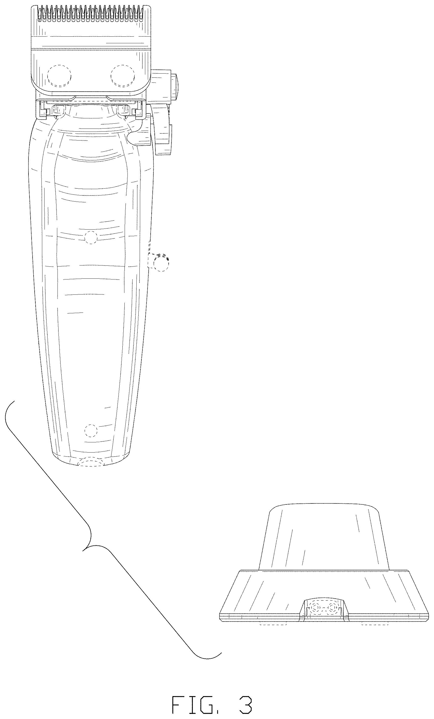 Patent USD1002107 Figure 3 – Combined hair clipper with base