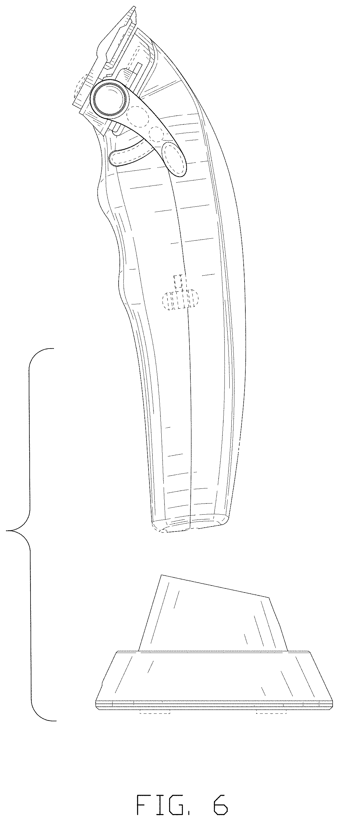 Patent USD1002107 Figure 6 – Combined hair clipper with base