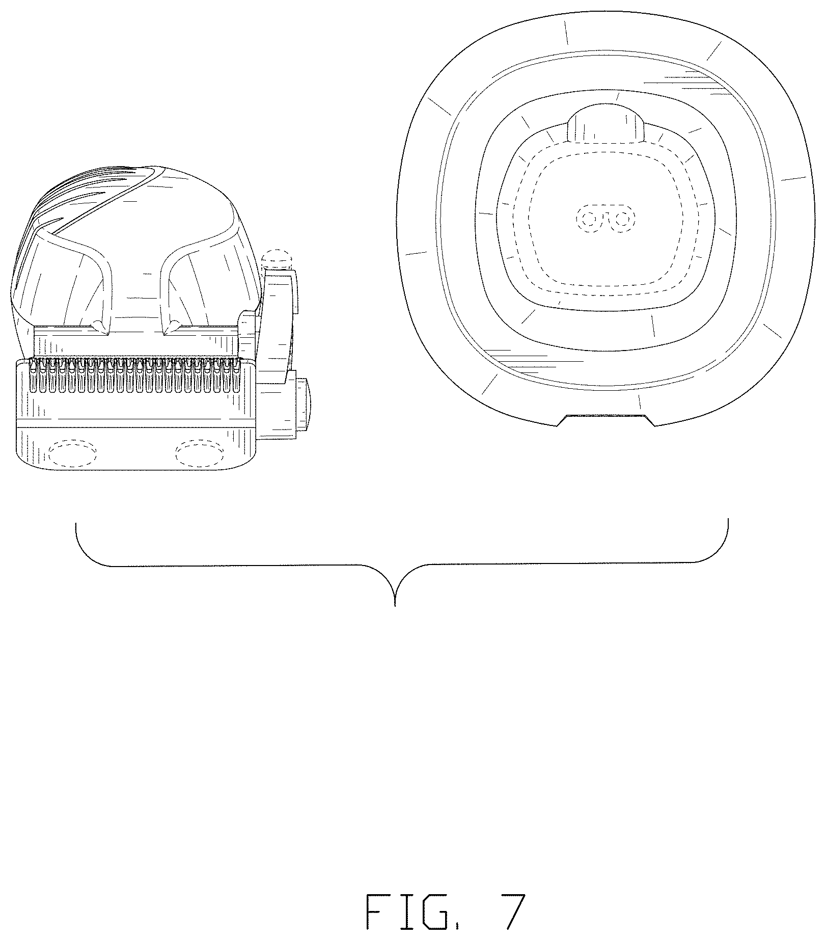 Patent USD1002107 Figure 7 – Combined hair clipper with base