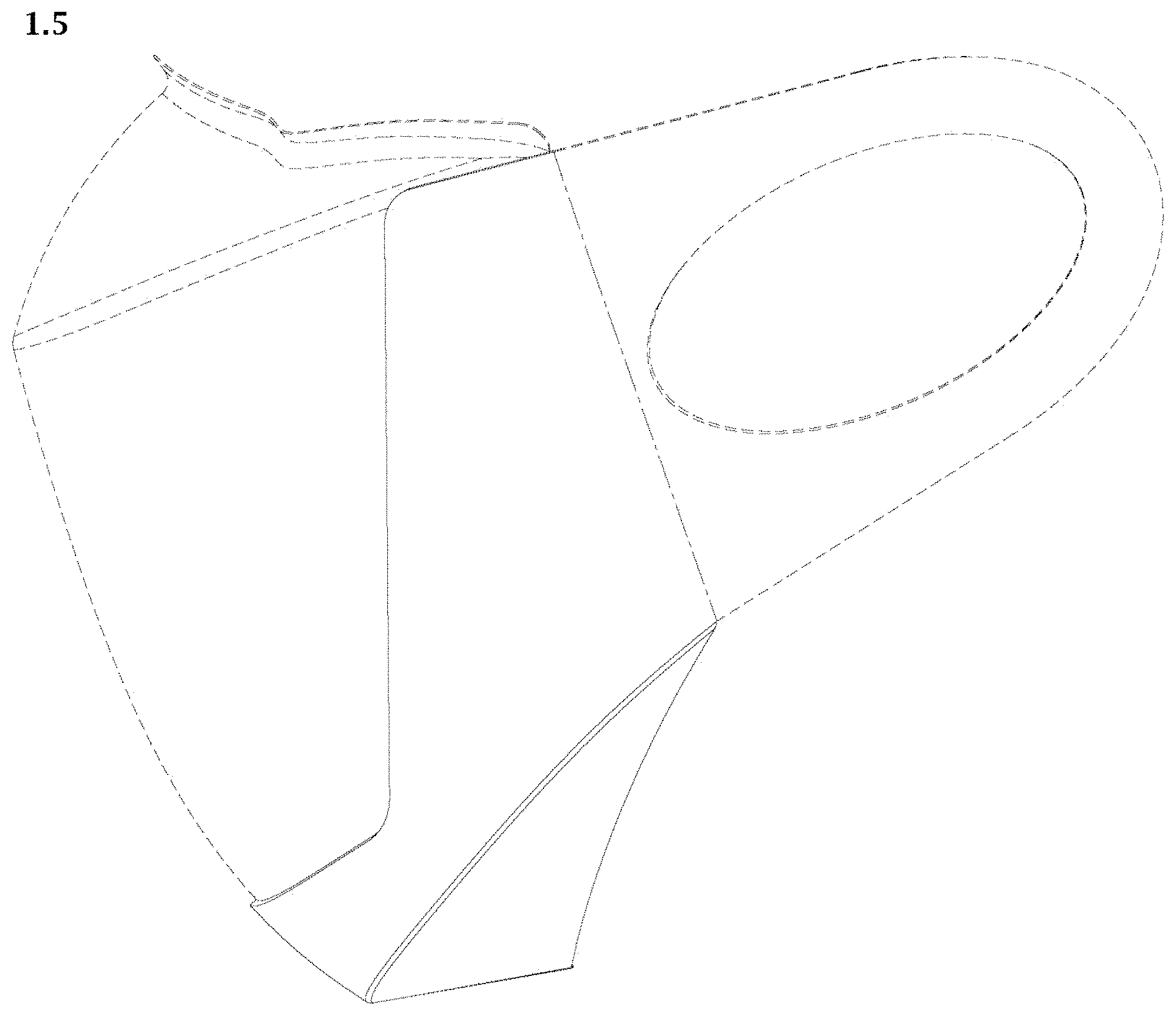 Patent USD1002113 Figure 5 – Protective face mask