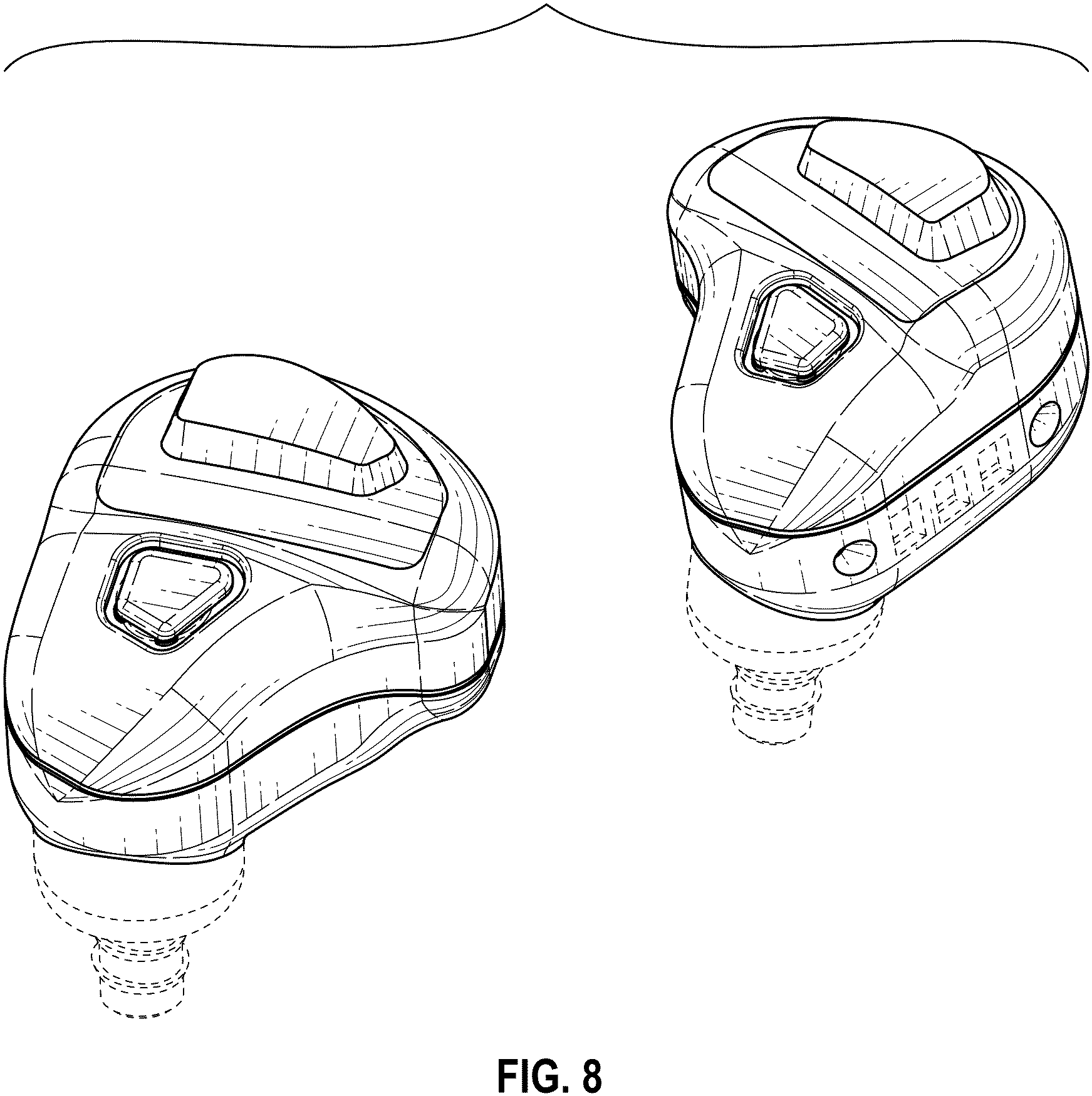 Patent USD1002114 Figure 8 – Pair of in-ear electronic hearing protectors