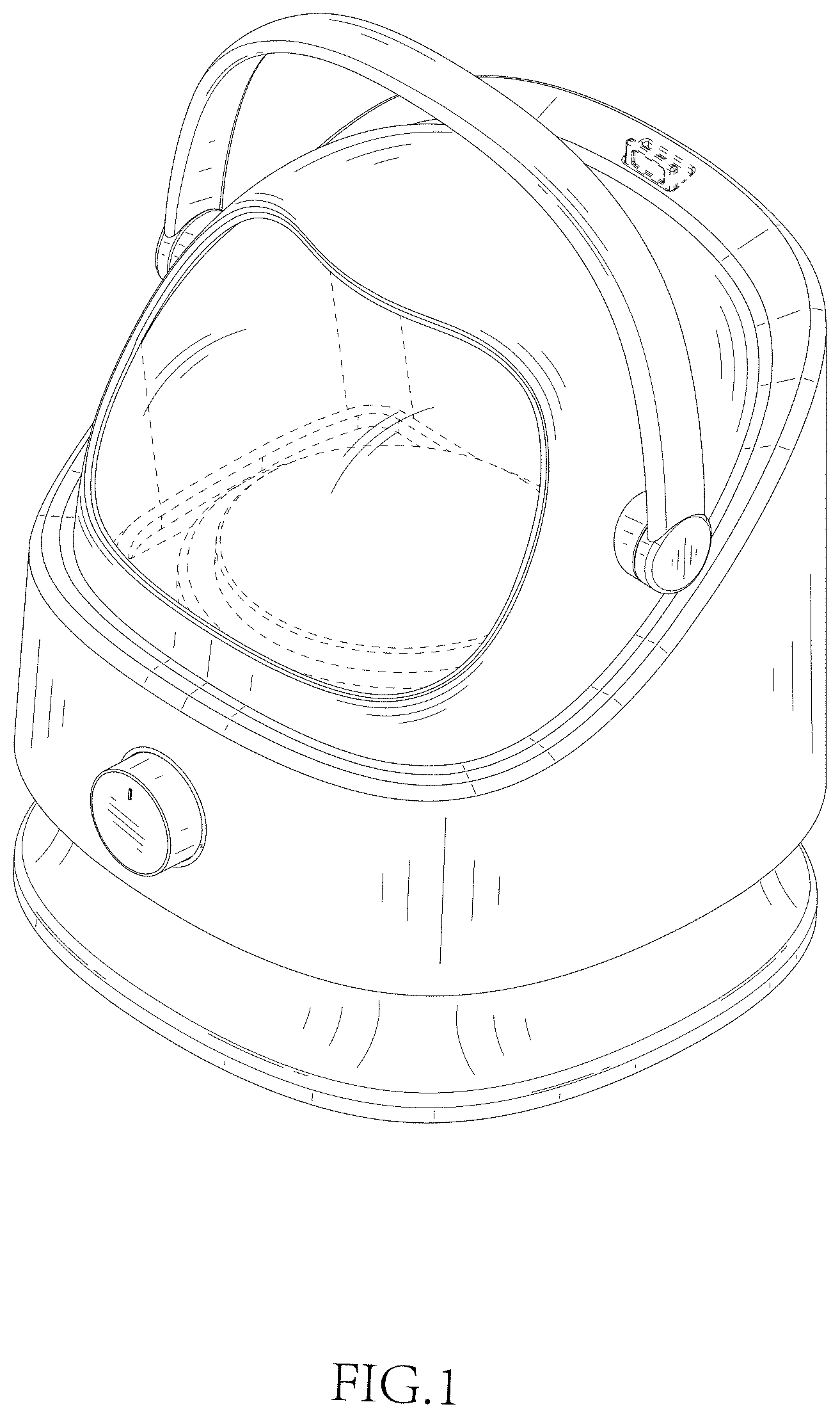 Patent USD1002122 Figure 1 – Pet grooming vacuum