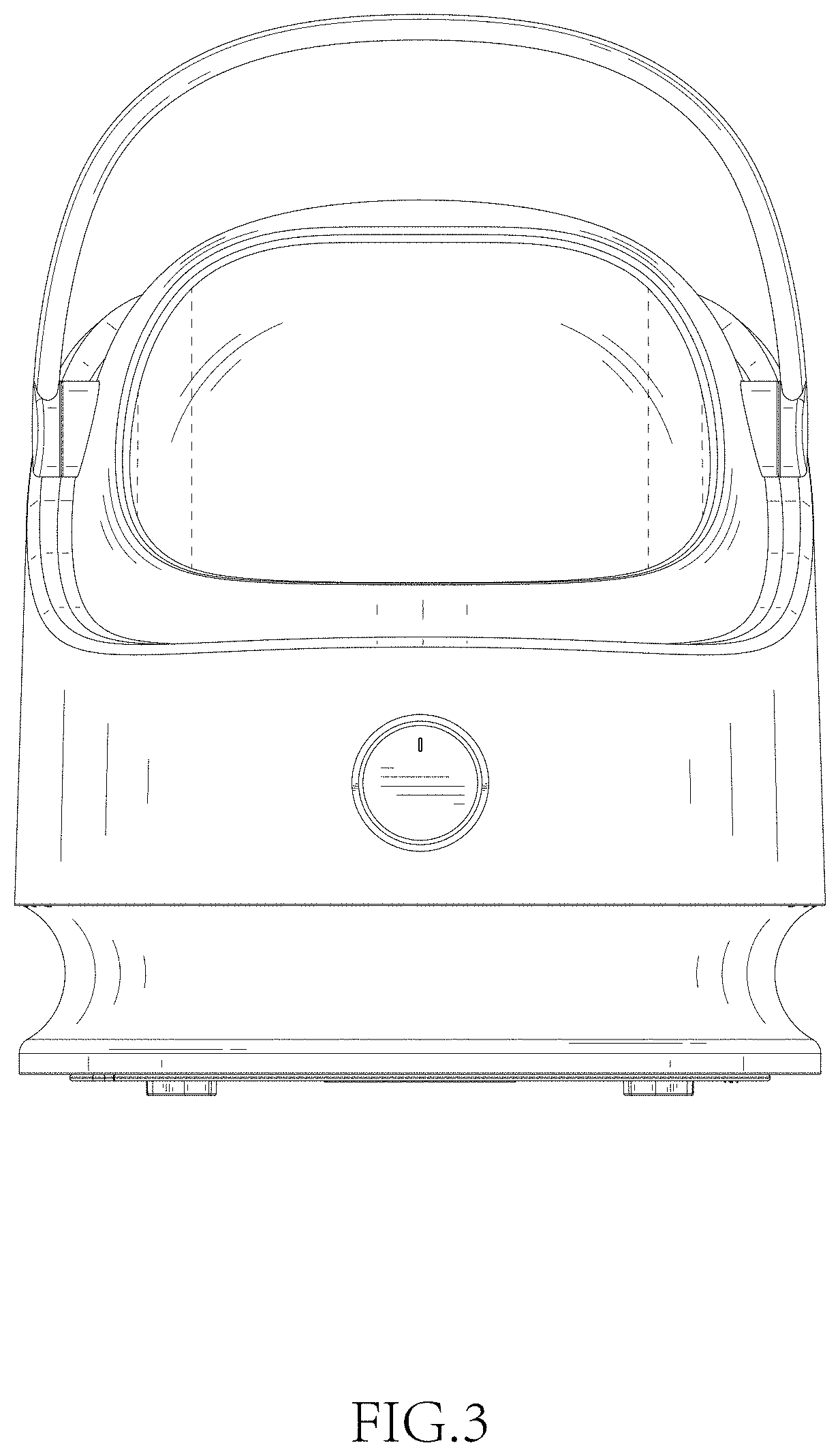 Patent USD1002122 Figure 3 – Pet grooming vacuum
