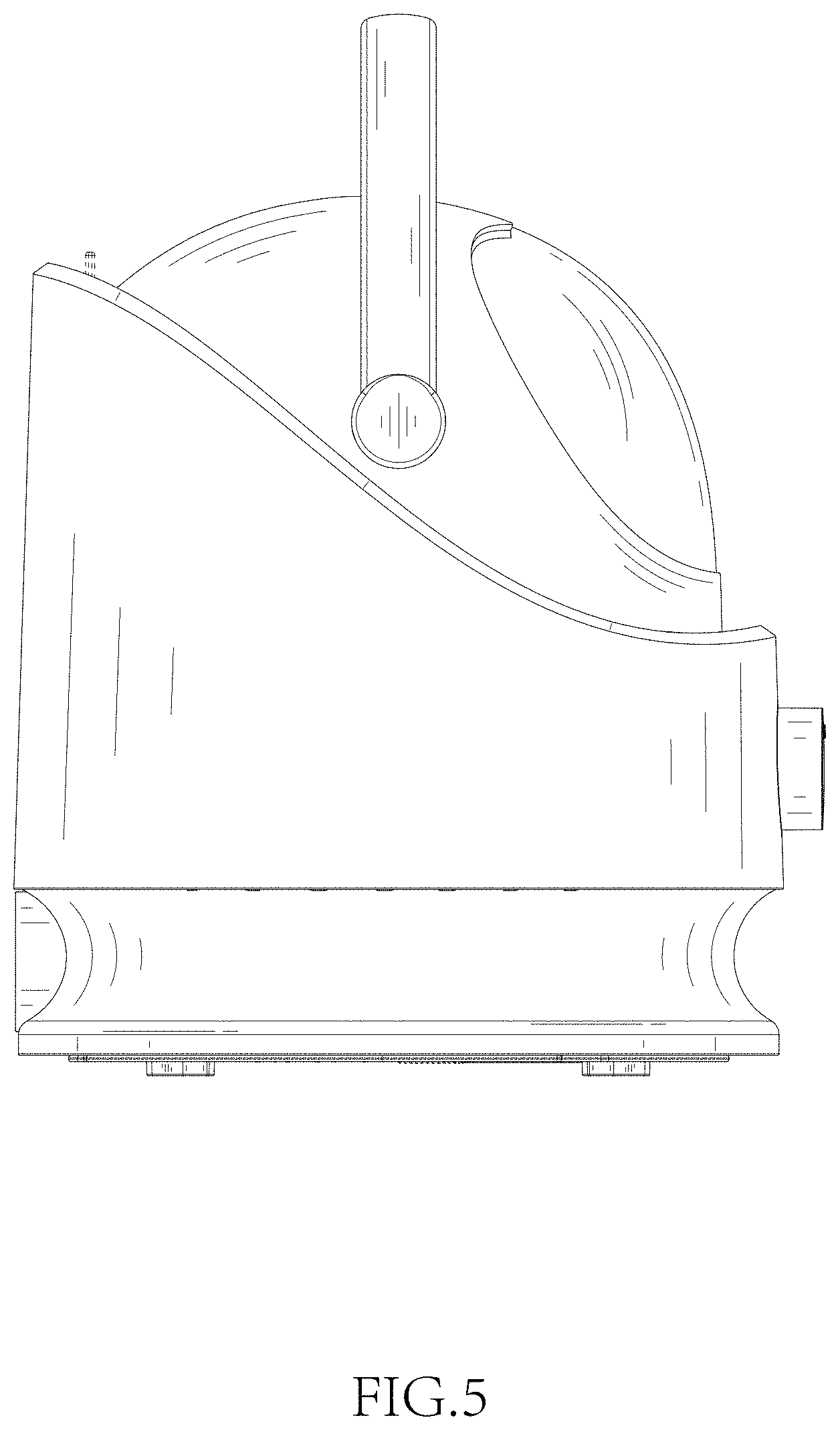 Patent USD1002122 Figure 5 – Pet grooming vacuum